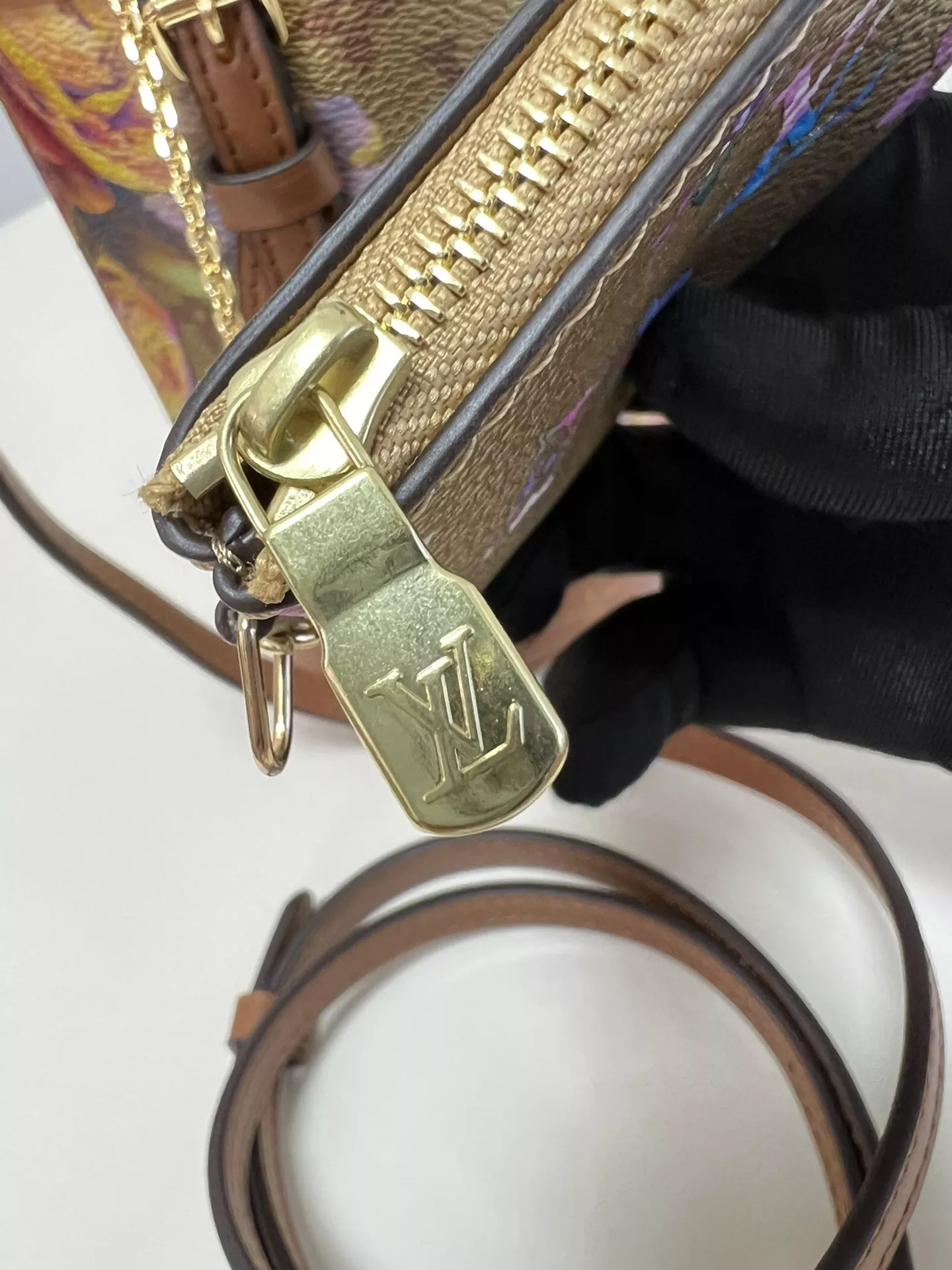 Metallic Monogram LV Garden Nano Bucket Bag Gold