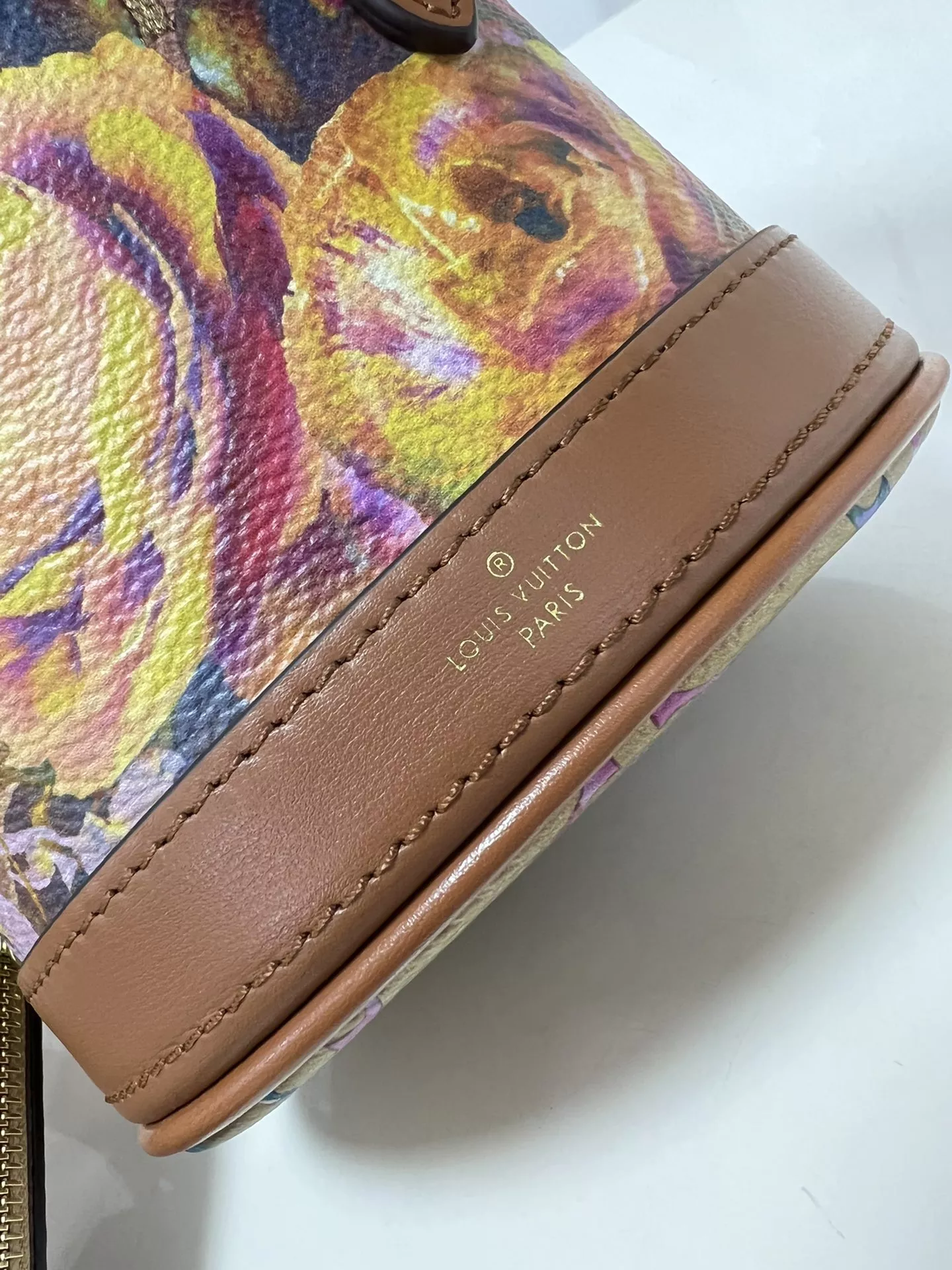Metallic Monogram LV Garden Nano Bucket Bag Gold