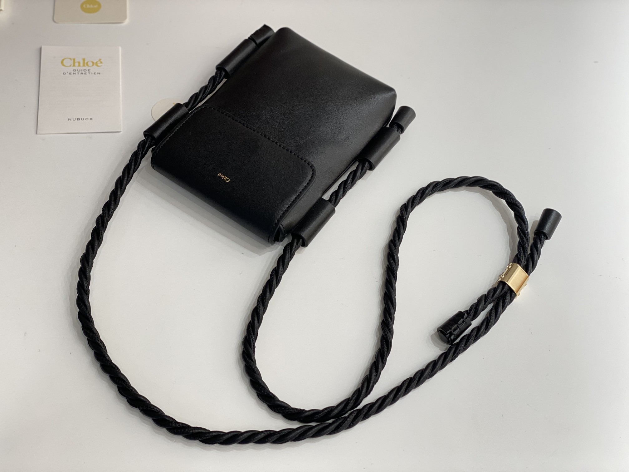 Chloé Key Phone Pouch in Black
