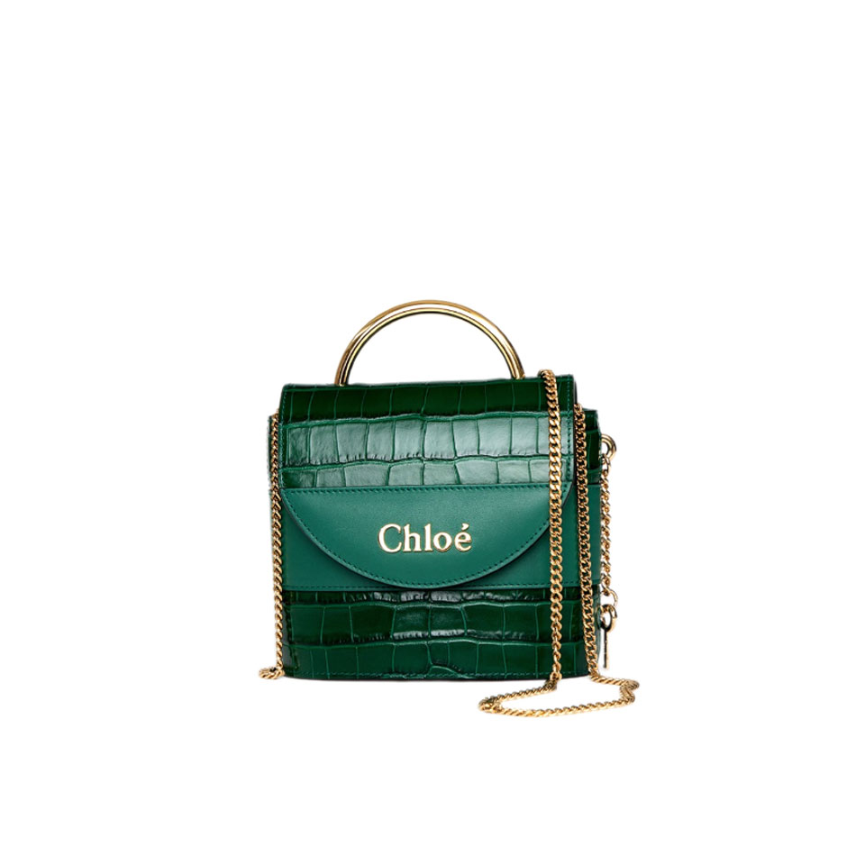 Chloé Small Aby Lock Bag in Green