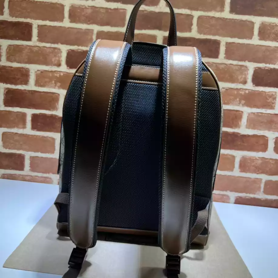 Backpack with Interlocking G in beige and ebony Supreme - GB248