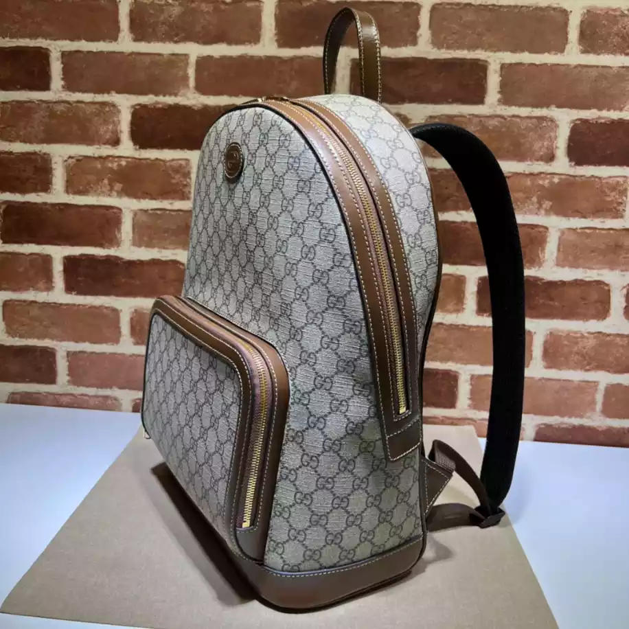 Backpack with Interlocking G in beige and ebony Supreme - GB248