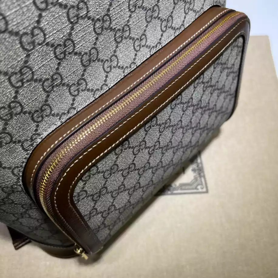 Backpack with Interlocking G in beige and ebony Supreme - GB248