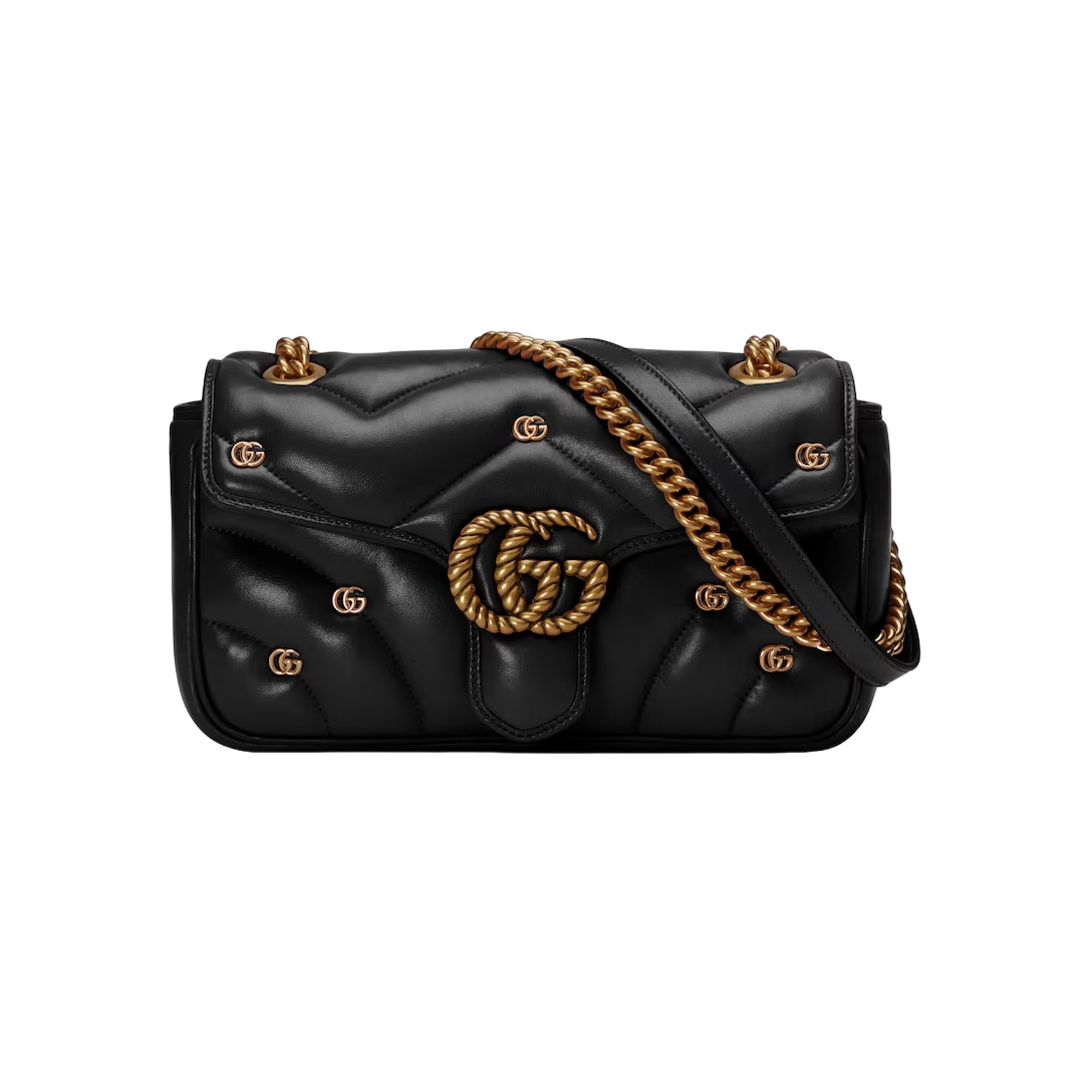GG Marmont Small Shoulder Bag In Black Leather  - GB215