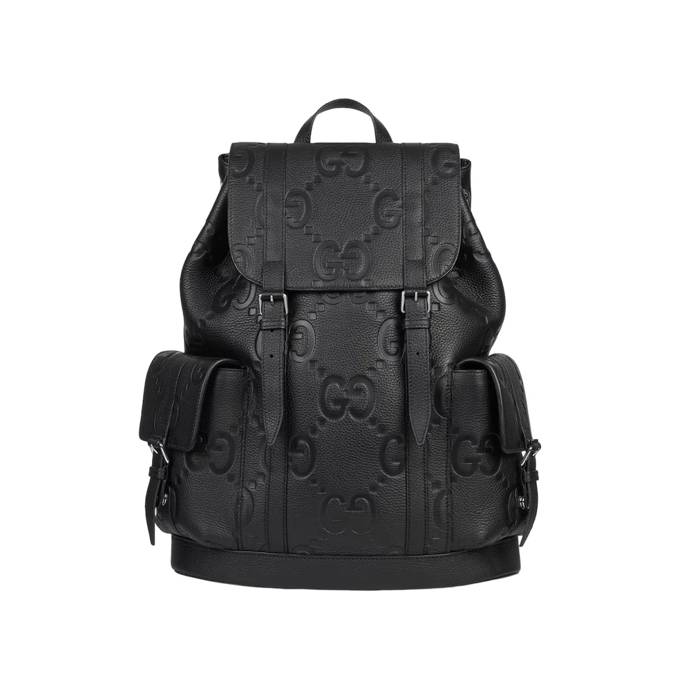 Jumbo GG Backpack in Black GG Canvas  - GB244