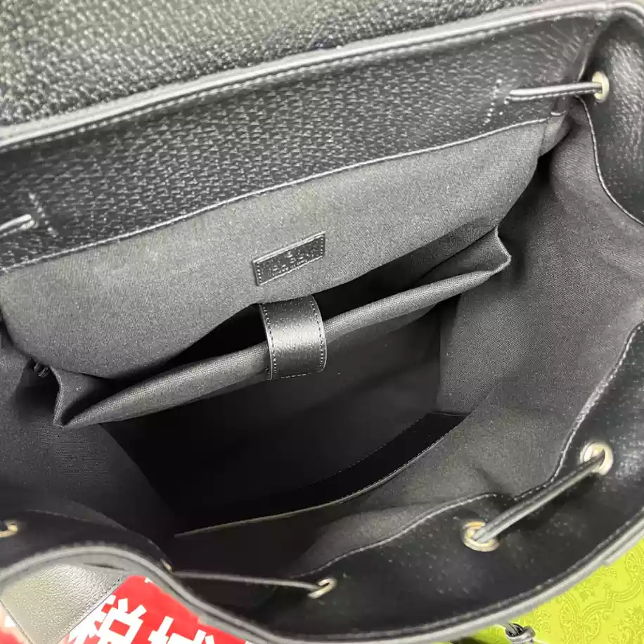 Jumbo GG Backpack in Black GG Canvas - GB246