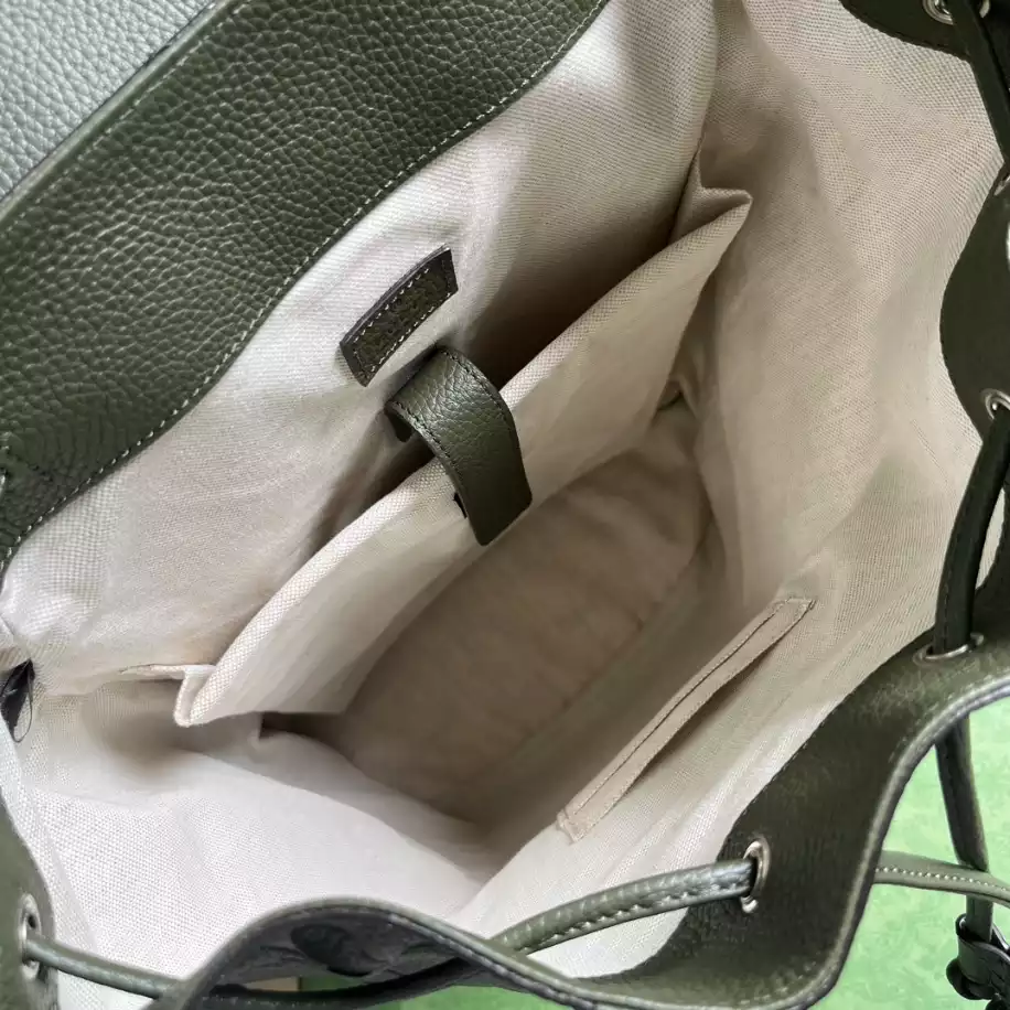 Jumbo GG Backpack in Dark green GG Canvas - GB245