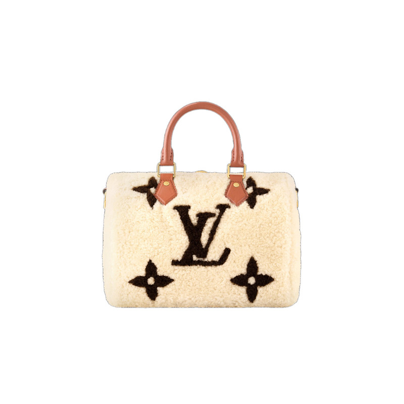 LV Ski Speedy Bandoulière 25 Cream/Brown