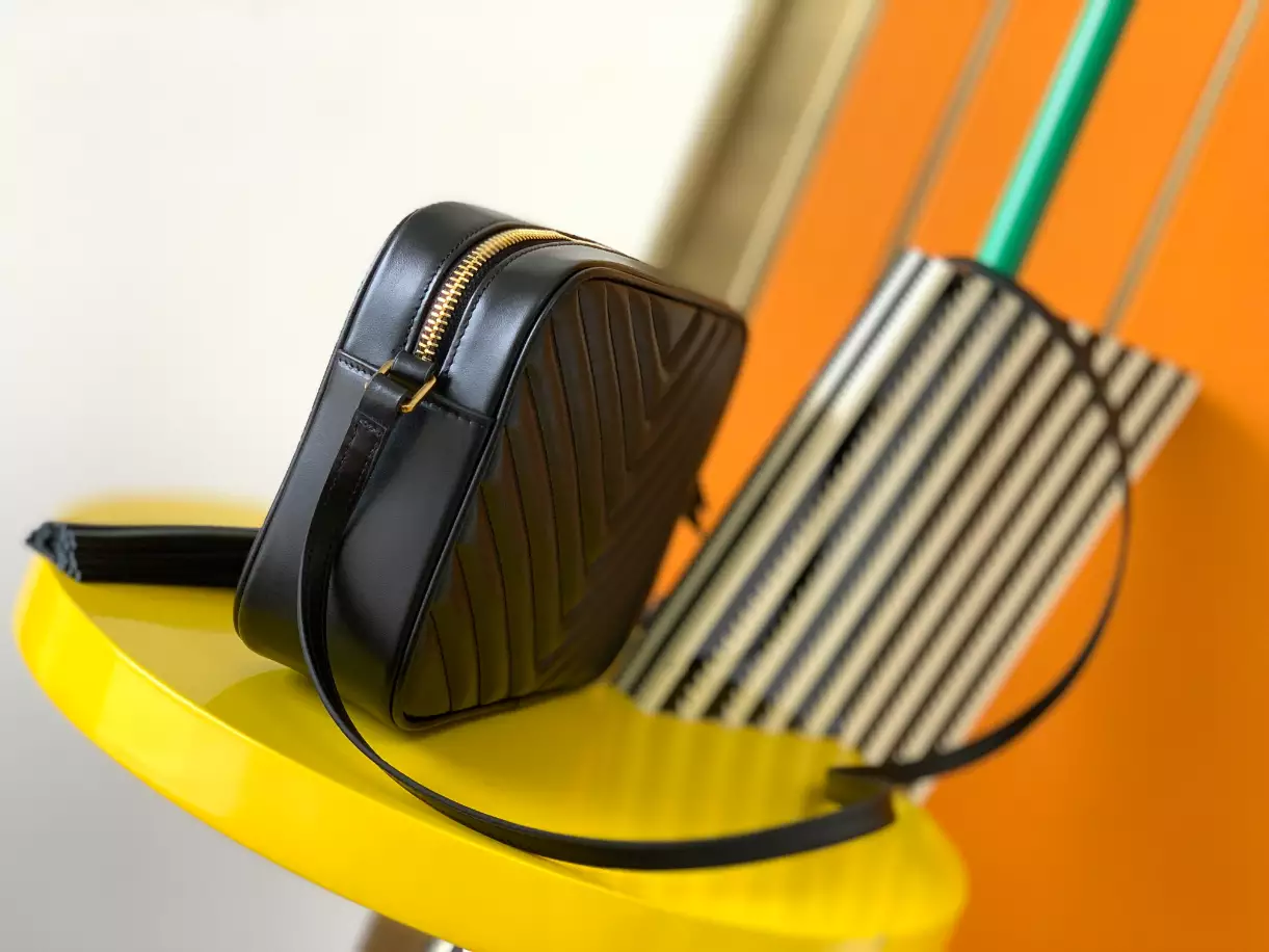 Lou in Quilted Leather Camera Bag - YB001