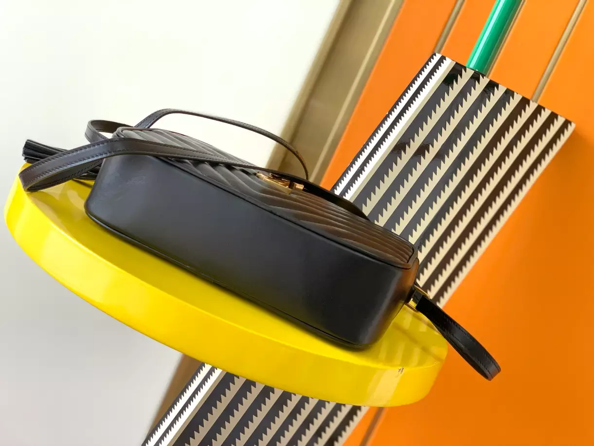 Lou in Quilted Leather Camera Bag - YB001