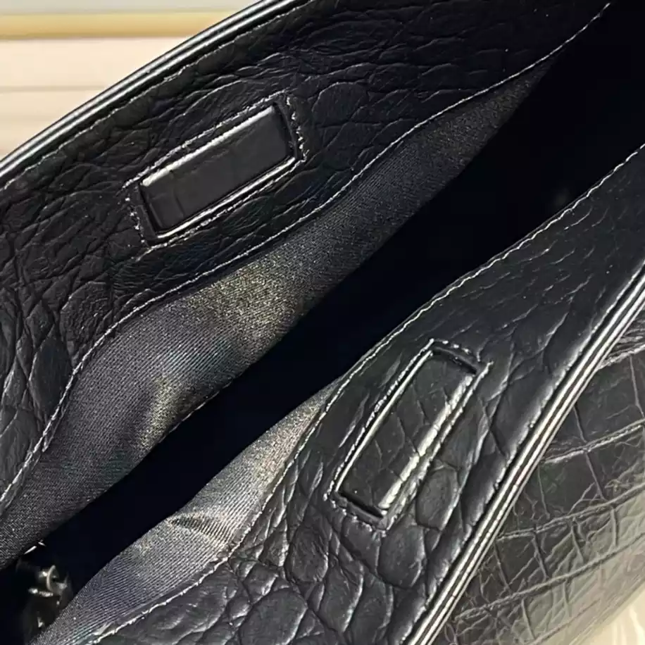 Niki Medium Shopping Bag in Crocodile-Embossed Leather - YB054