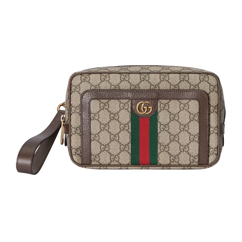 Ophidia GG pouch in Beige and ebony GG Supreme - GB220