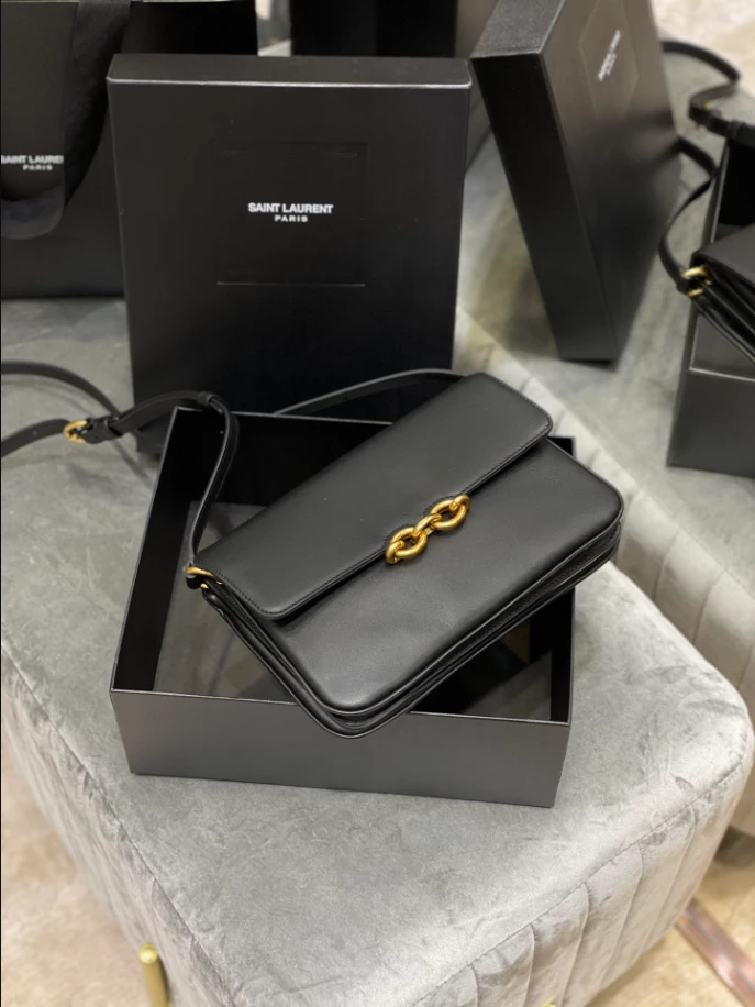 Saint Laurent June Box Bag in Quilted Lambskin - YB046