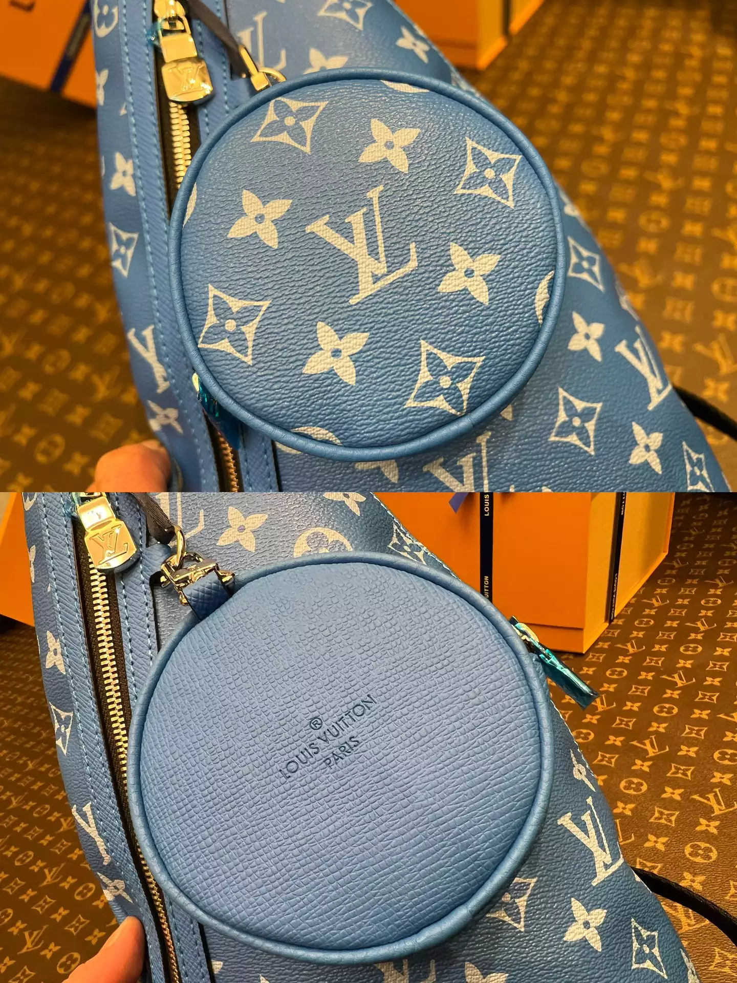 Louis Vuitton Duo Slingbag Taigarama Agave Blue