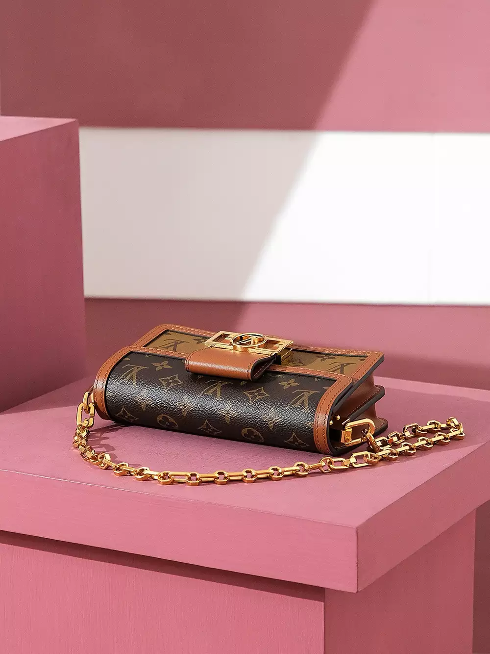 Dauphine East West Monogram Reverse Brown