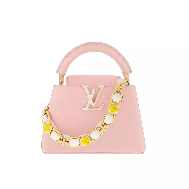 Capucines MM Blossom Chain Handbag Jasmine Pink