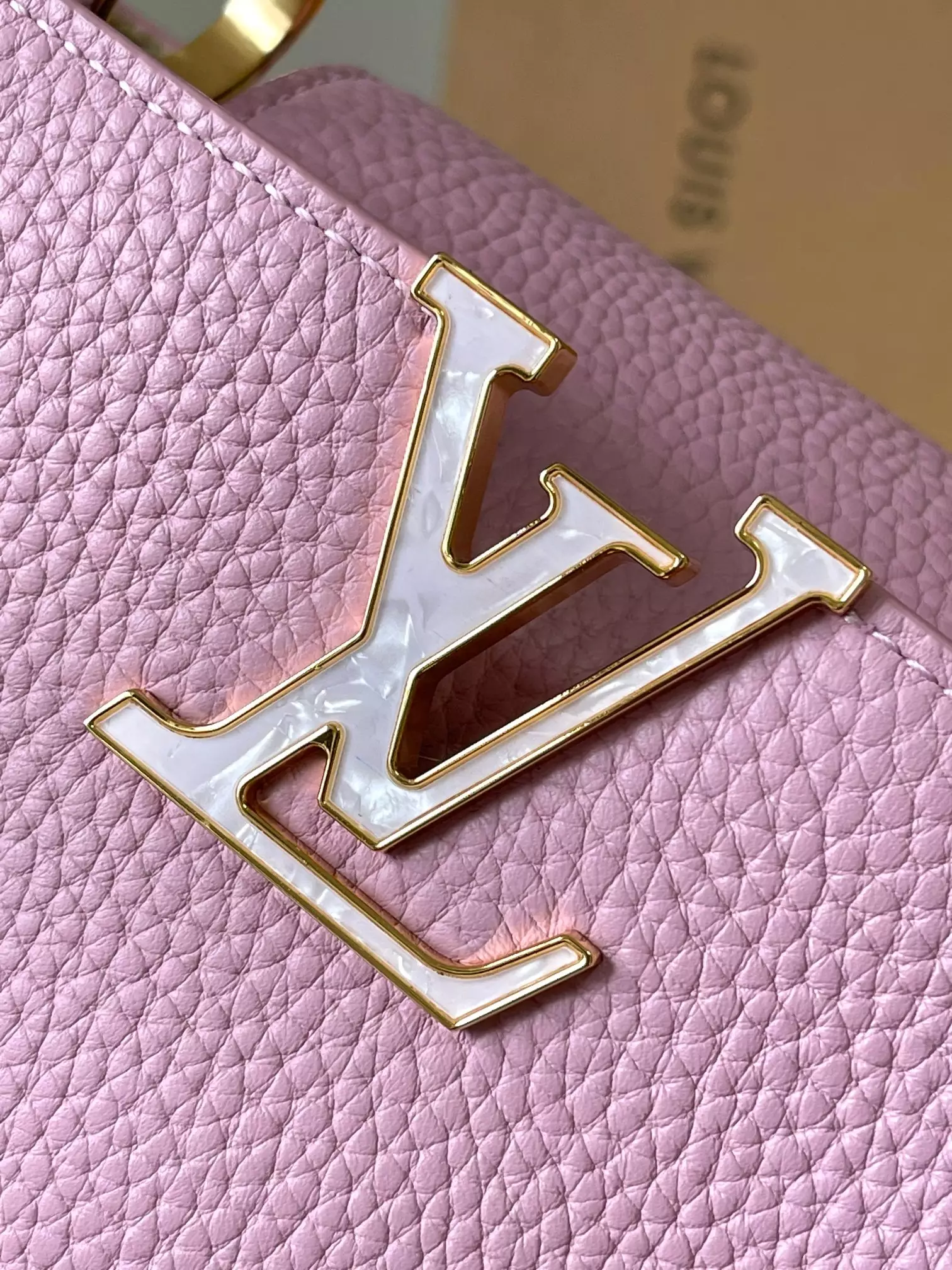 LV Capucines BB Capushell in Light Pink