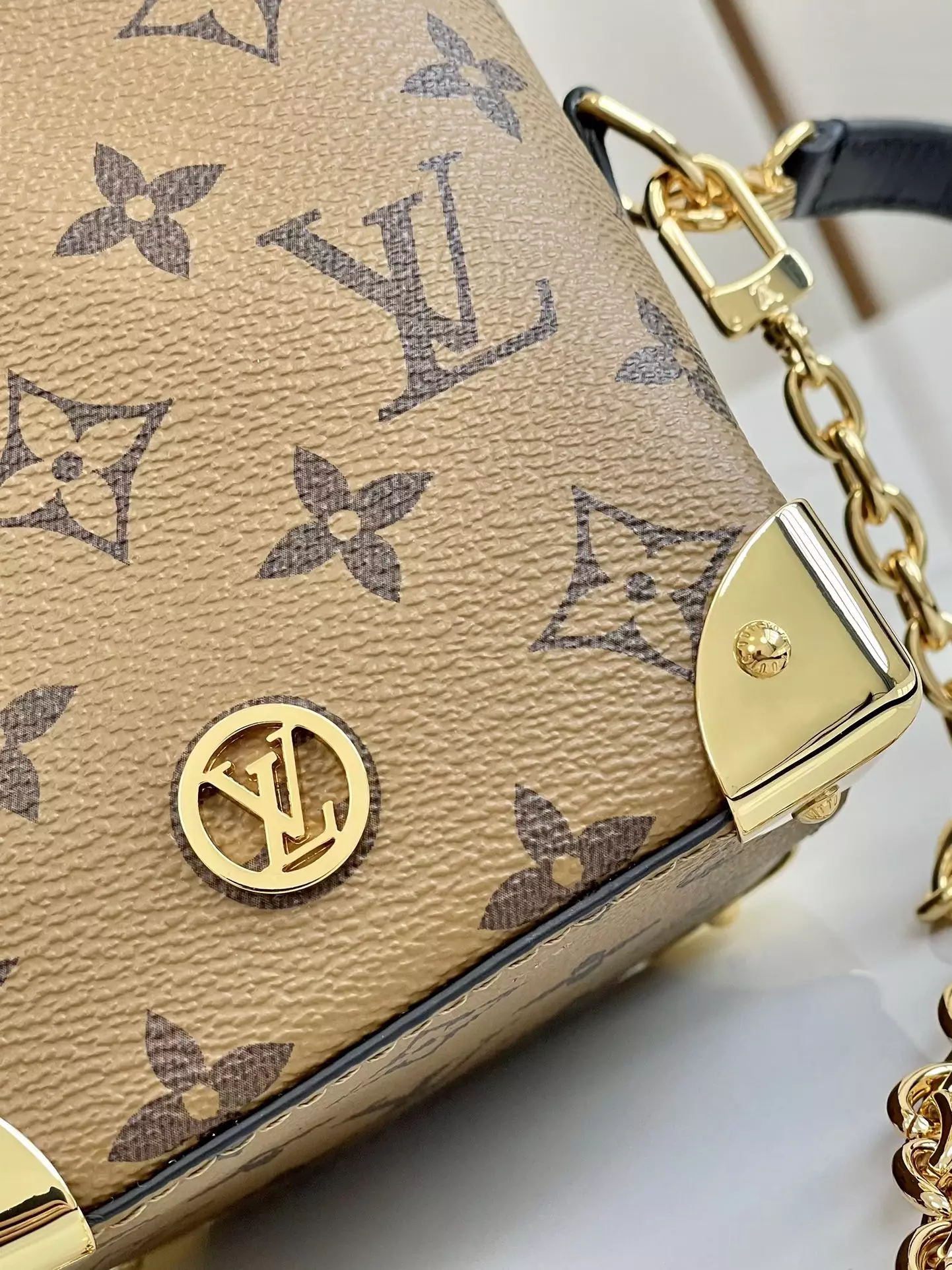 Noé Purse LV Charms Monogram Reverse Canvas