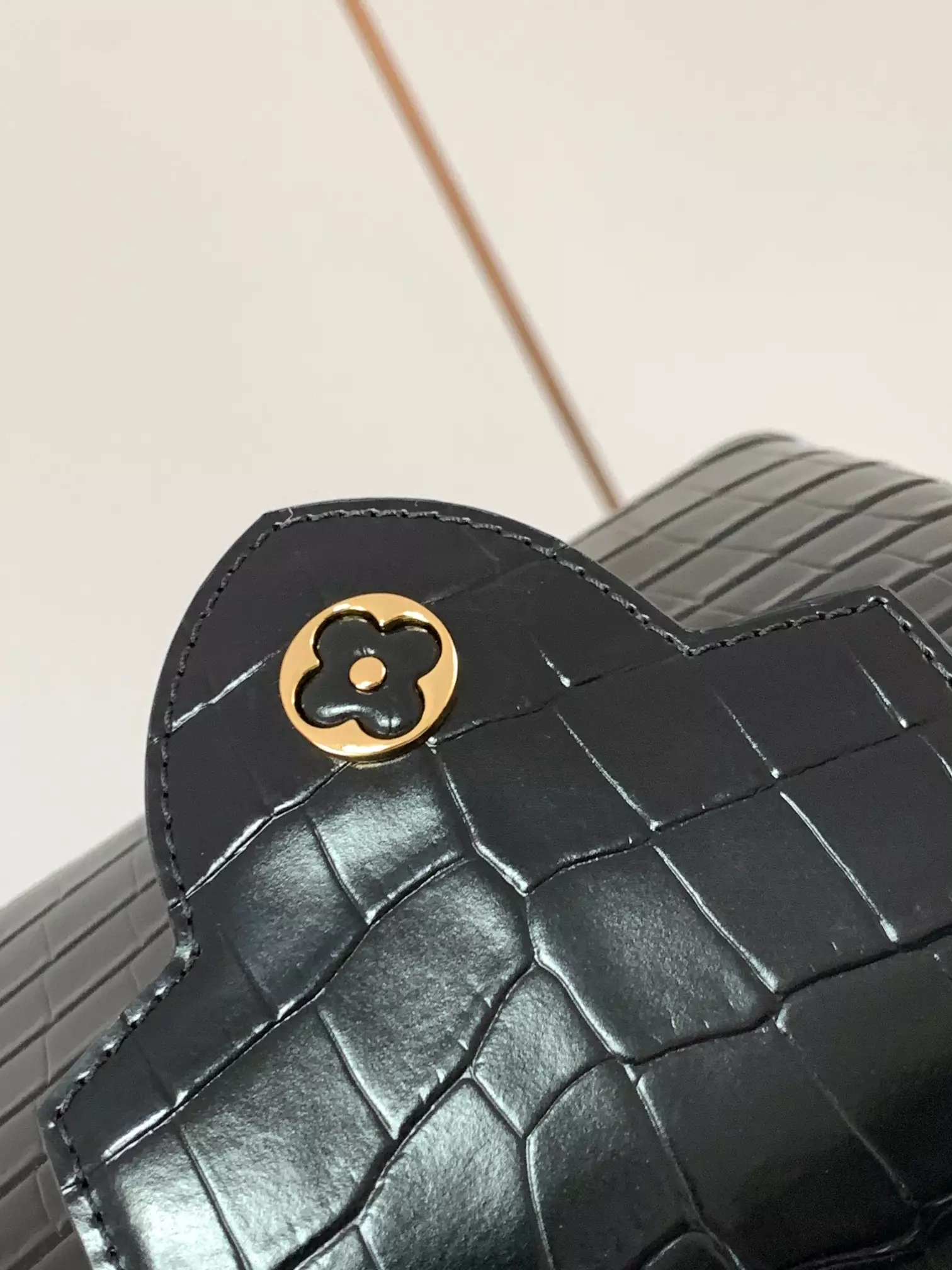 LV Capucines Mini Crocodilien Mat in Black