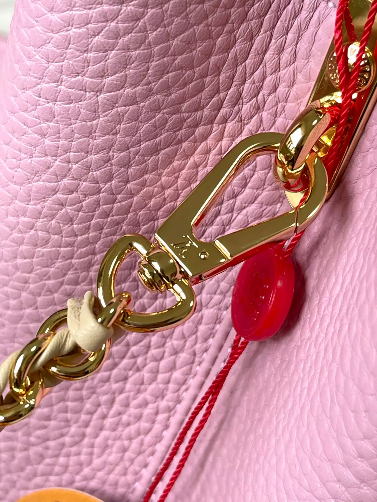 LV Capucines BB Capushell in Light Pink