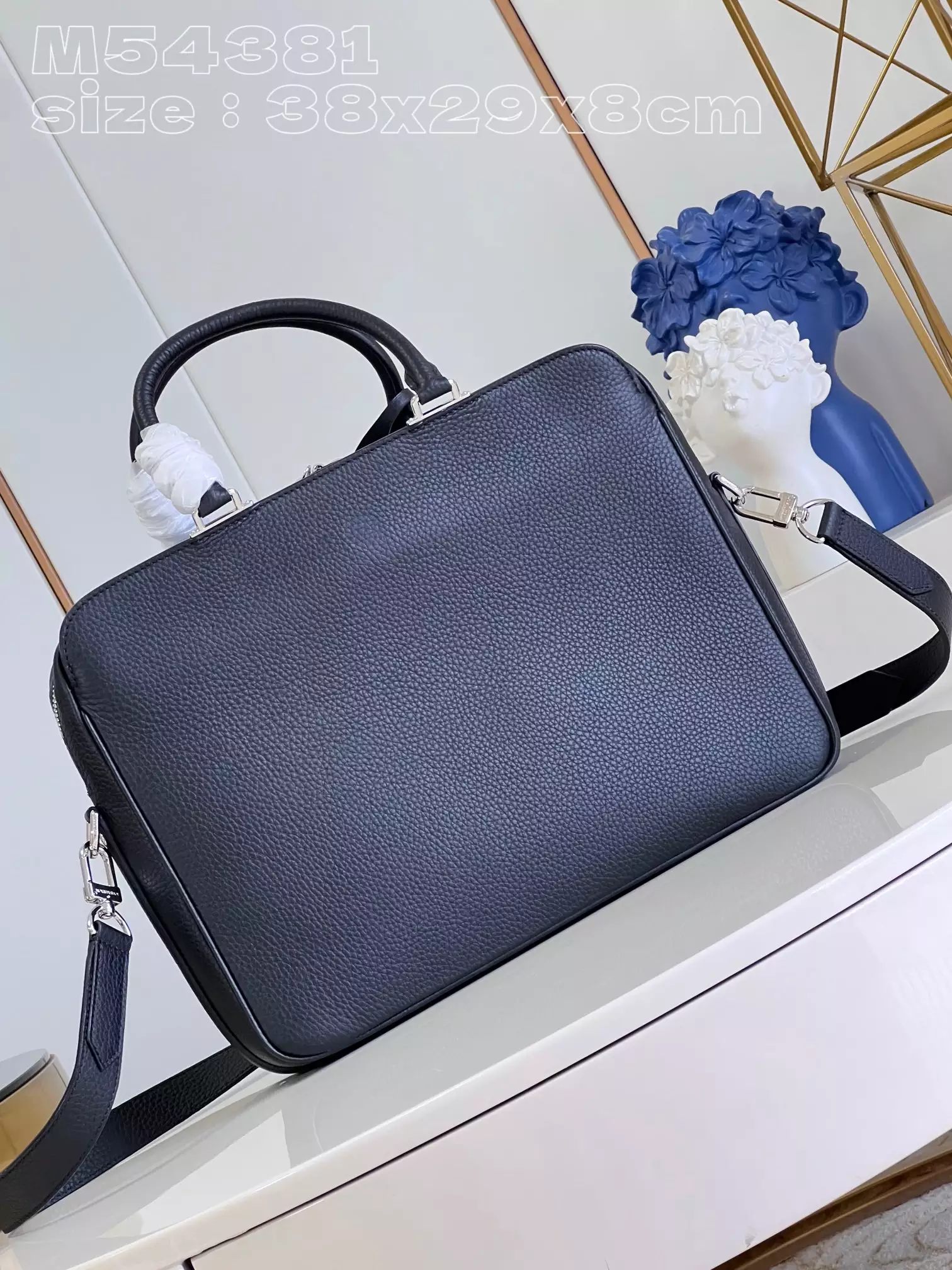 Armand Briefcase Taurillon Black Leather