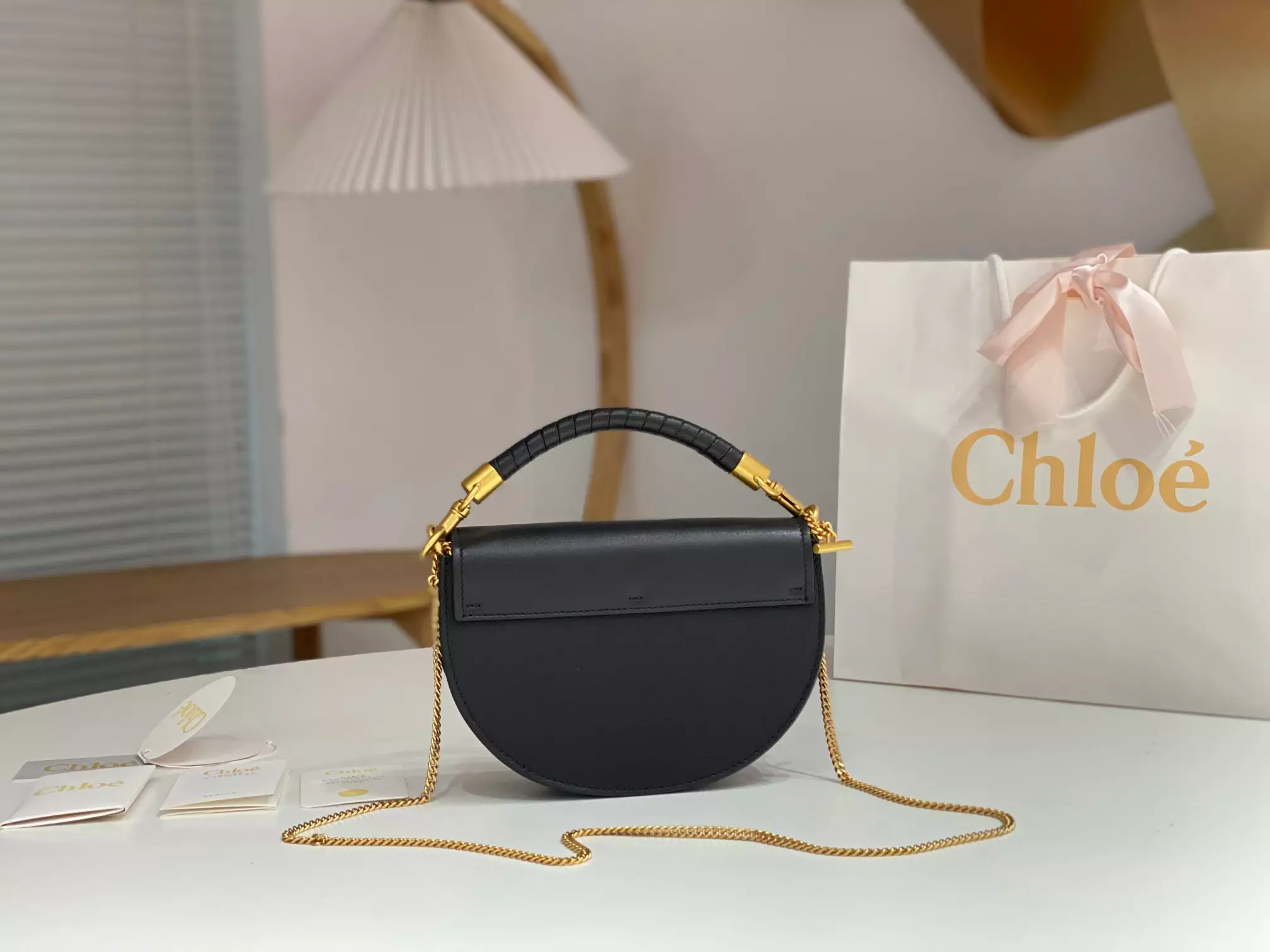 Chloé Marcie Chain Flap Bag in Black