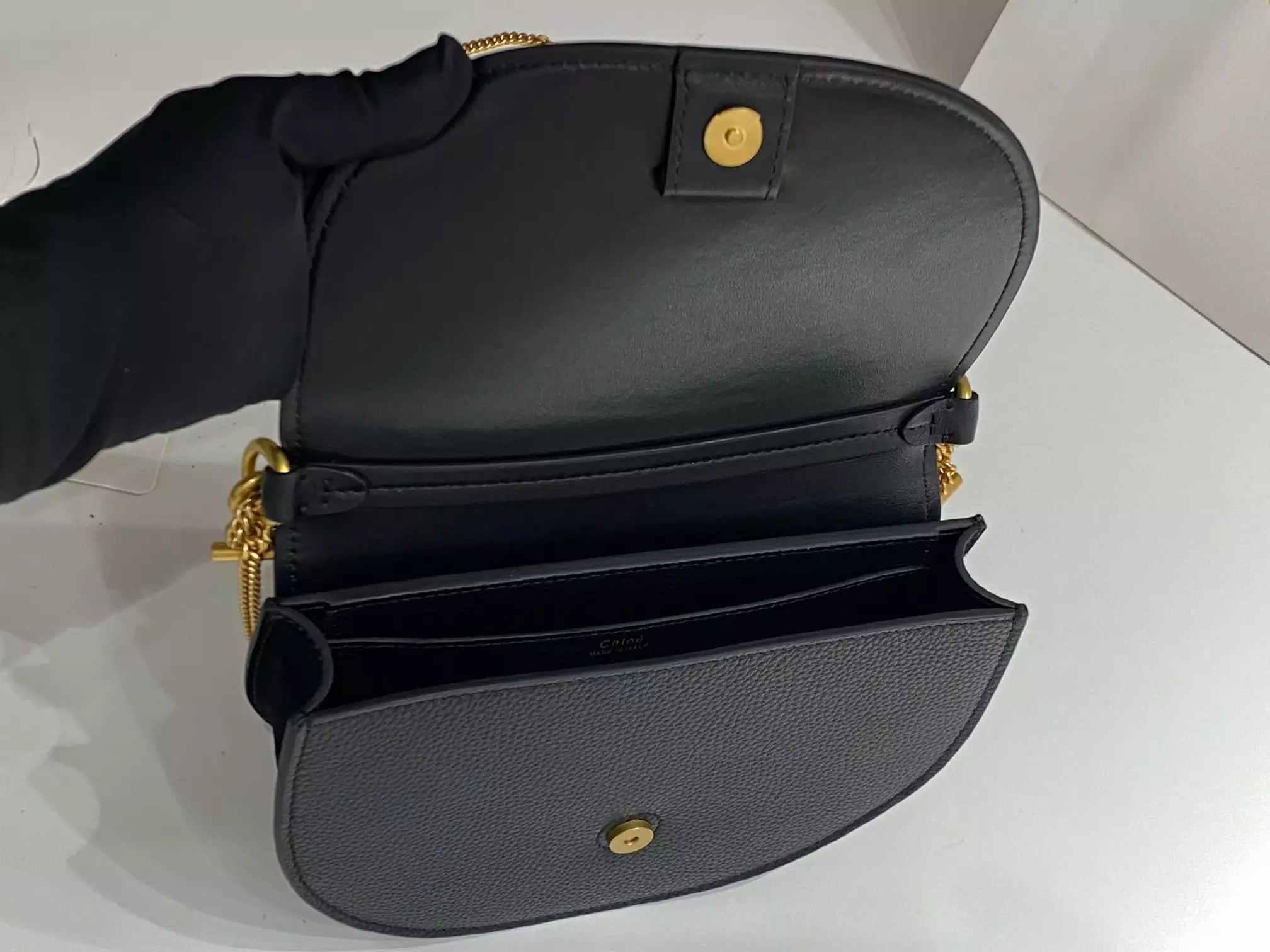 Chloé Marcie Chain Flap Bag in Black