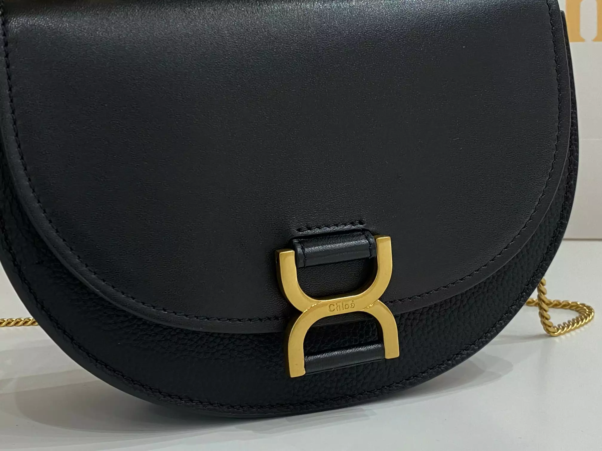 Chloé Marcie Chain Flap Bag in Black