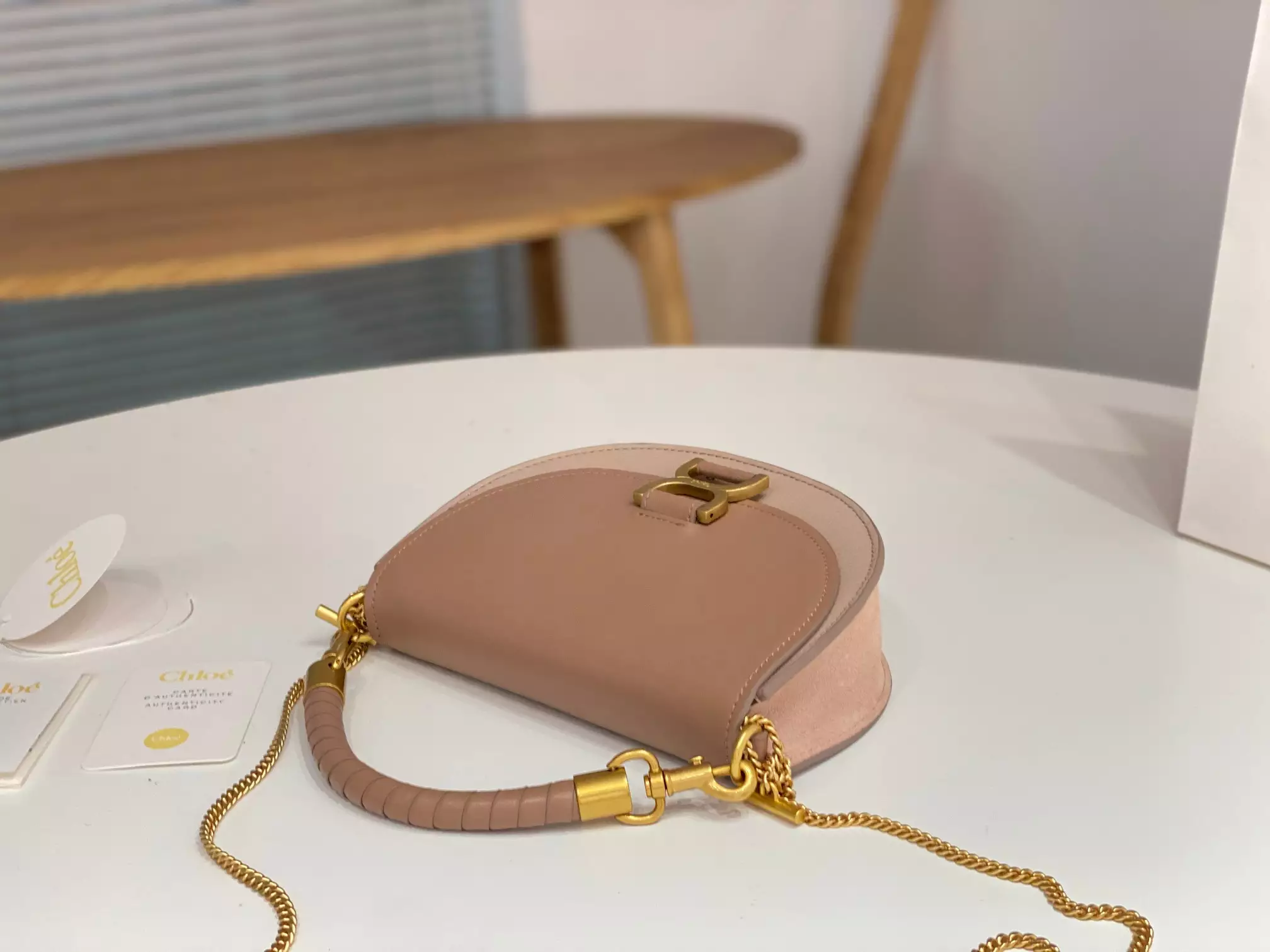 Chloé Marcie Chain Flap Bag in Woodrose