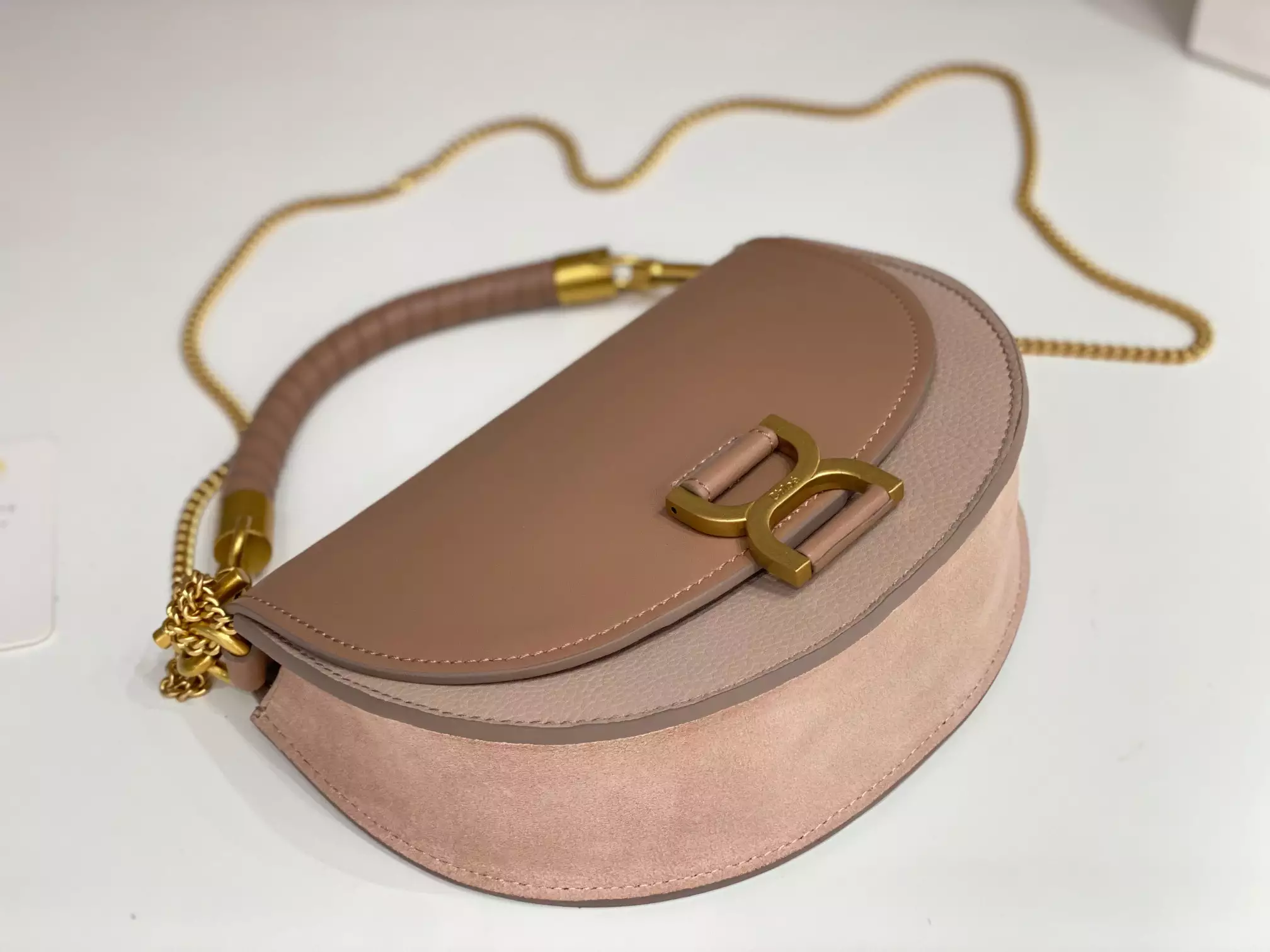 Chloé Marcie Chain Flap Bag in Woodrose
