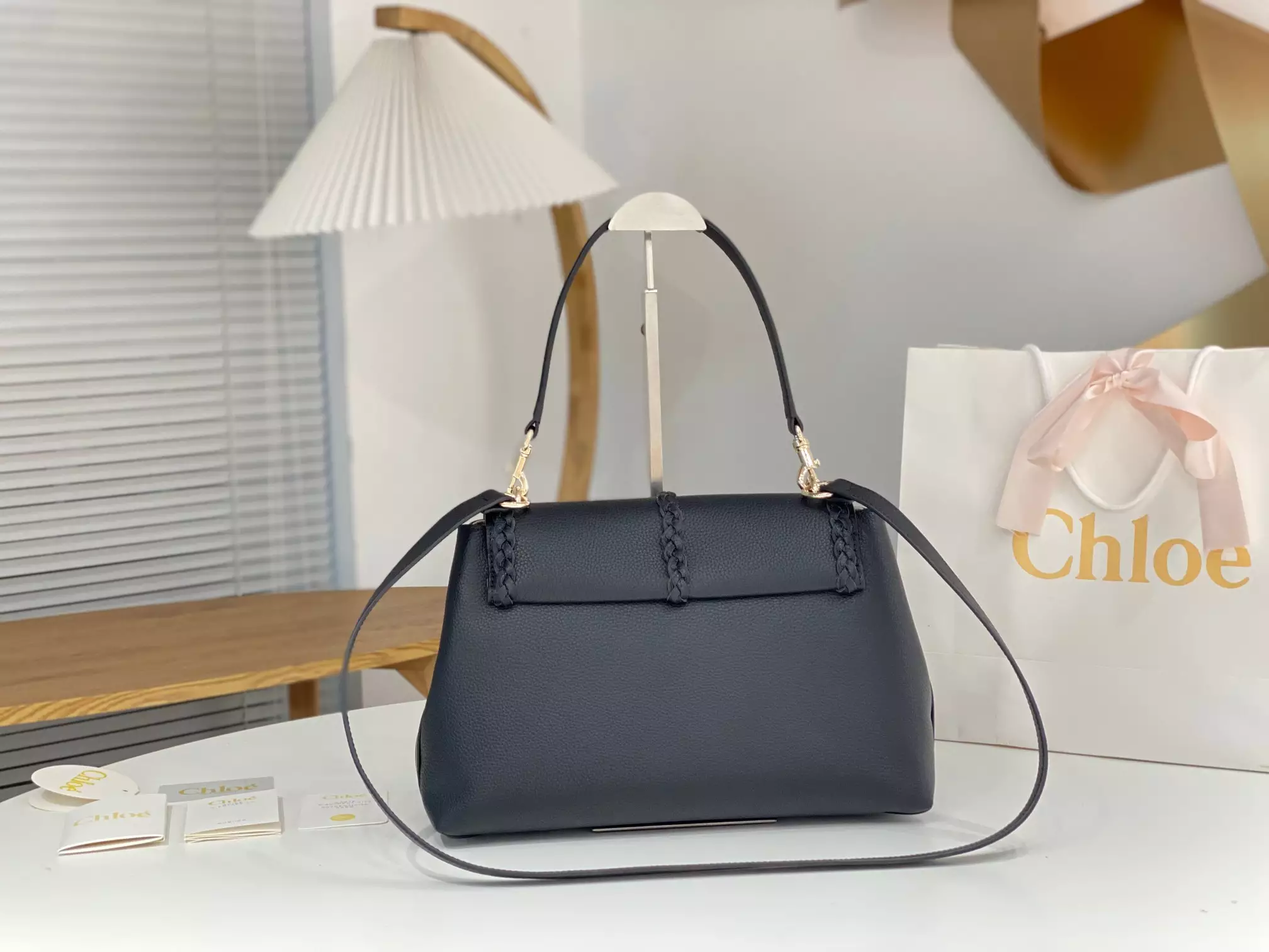 Chloé Penelope Medium Black Leather