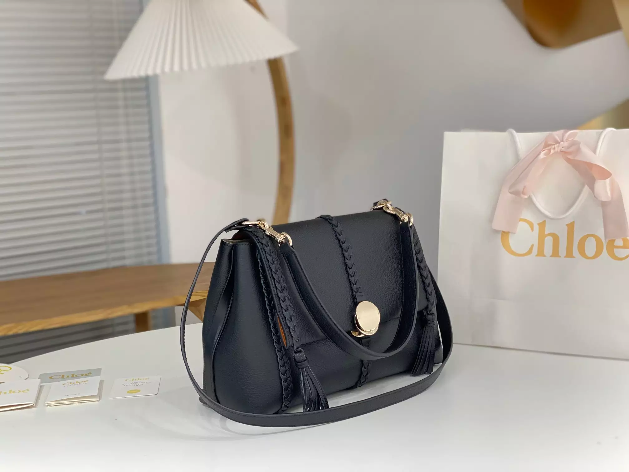 Chloé Penelope Medium Black Leather