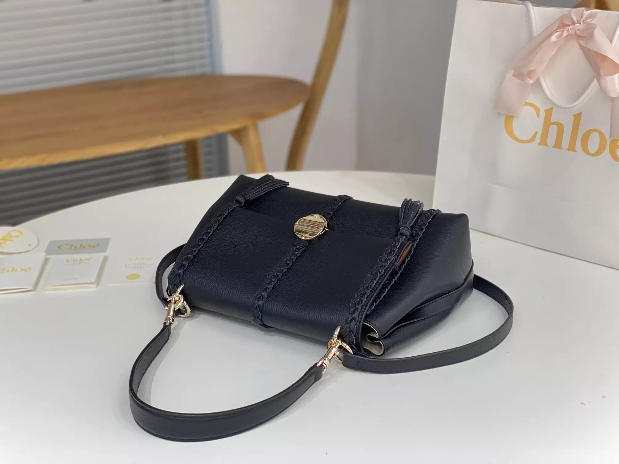 Chloé Penelope Medium Black Leather