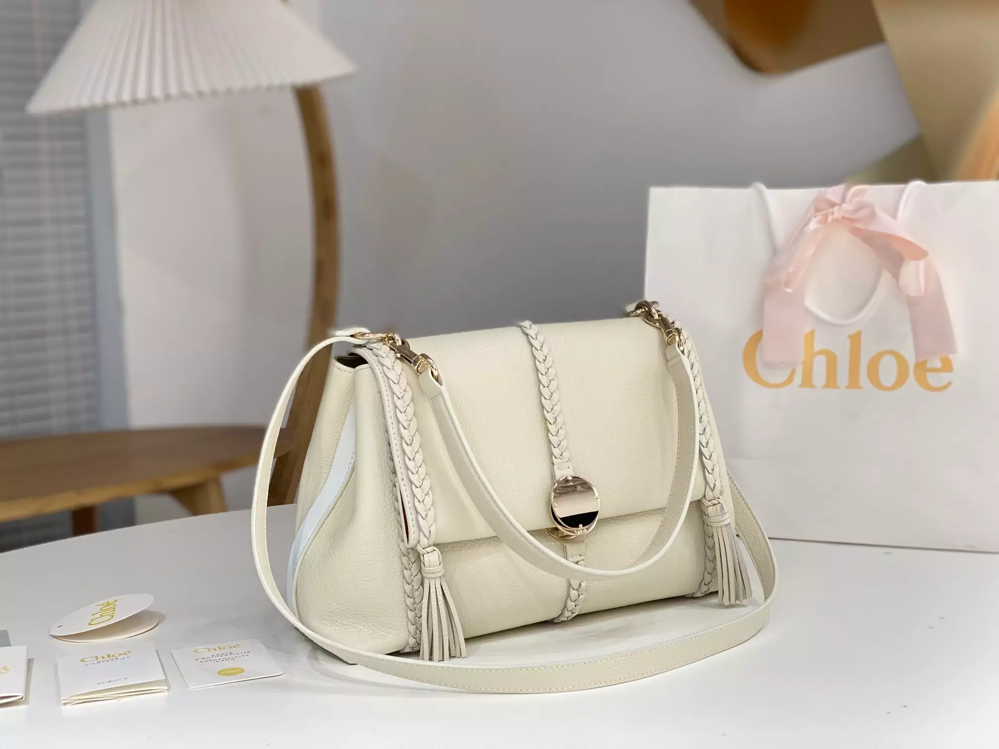 Chloé Penelope Medium White Leather