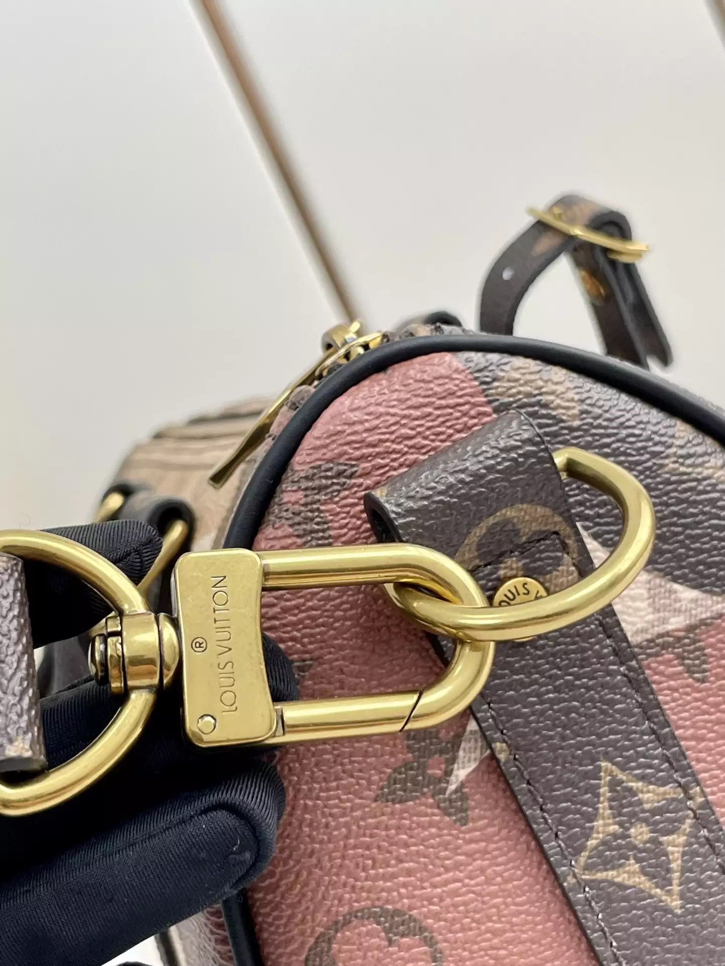 Keepall Bandouliere 25 Brown Monogram Coated Canvas And Cowhide Leather