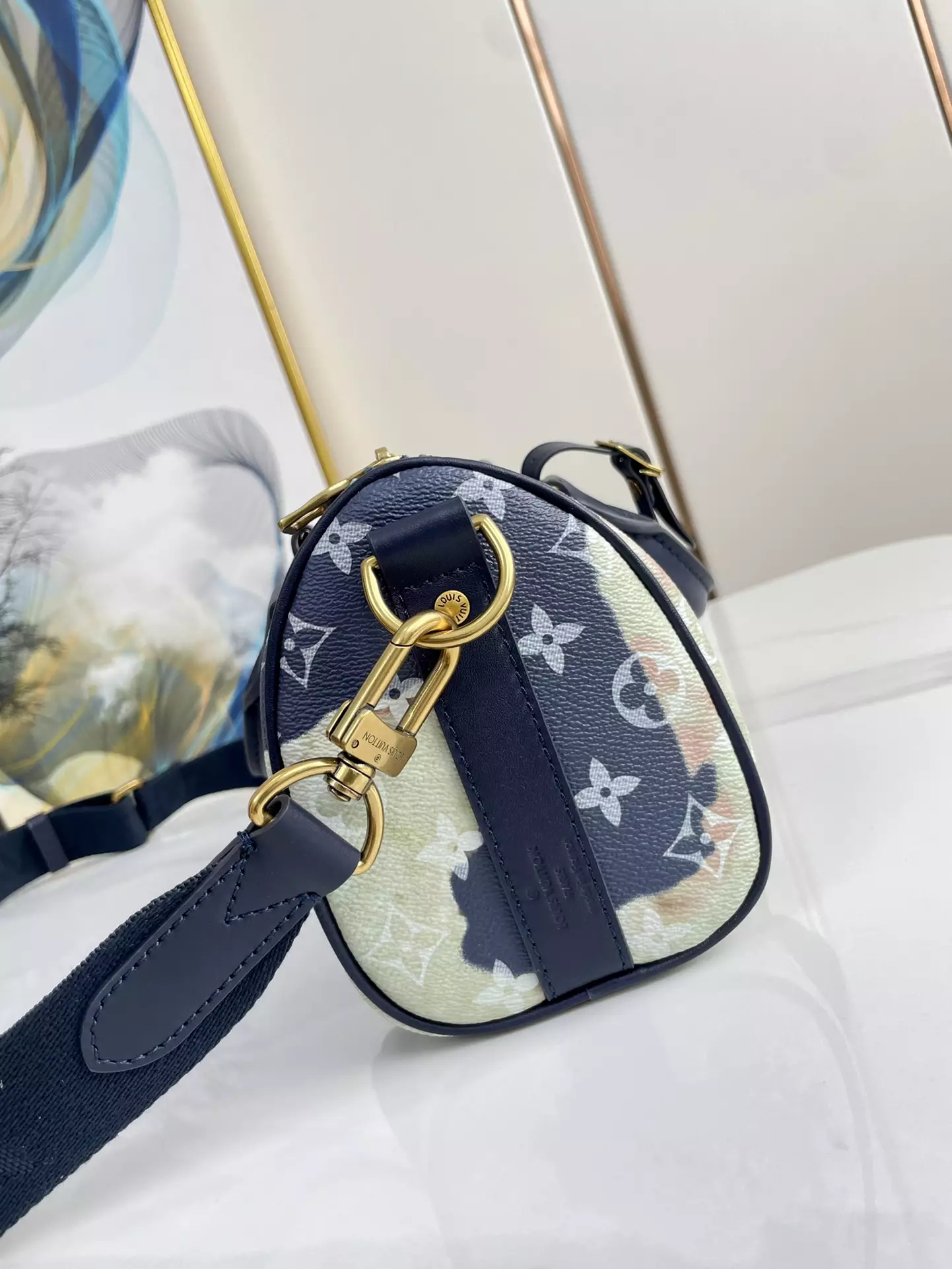 Keepall Bandoulière 25 Monogram Bleach Ink Blue