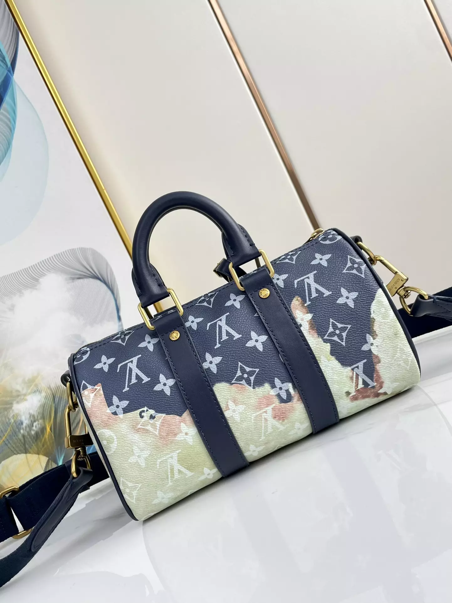 Keepall Bandoulière 25 Monogram Bleach Ink Blue