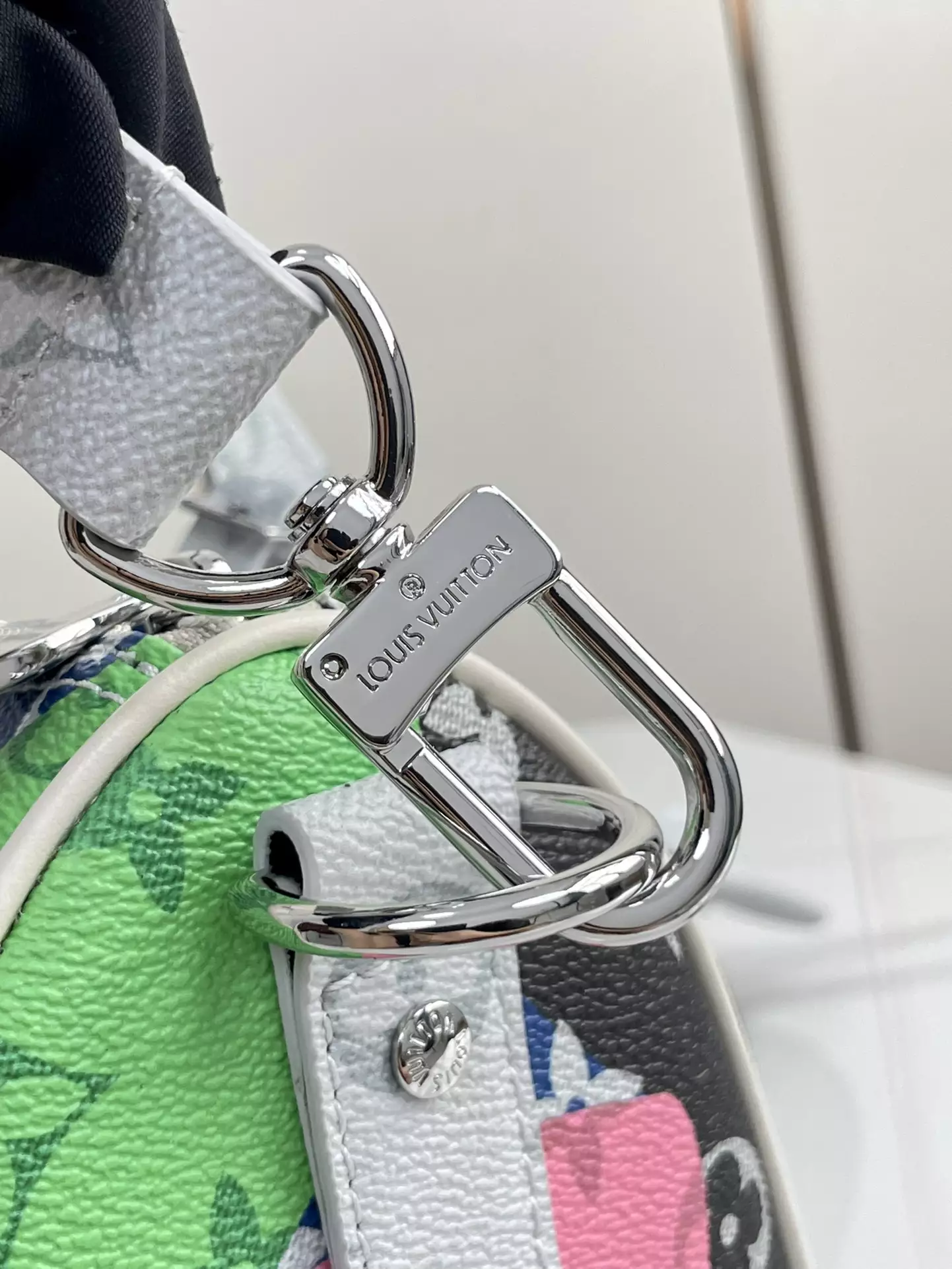 Keepall Bandouliere 25 Multicolor Monogram Coated Canvas And Cowhide Leather