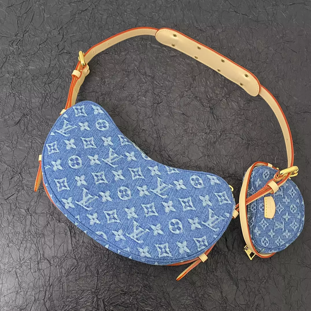 LV Croissant MM Monogram Denim