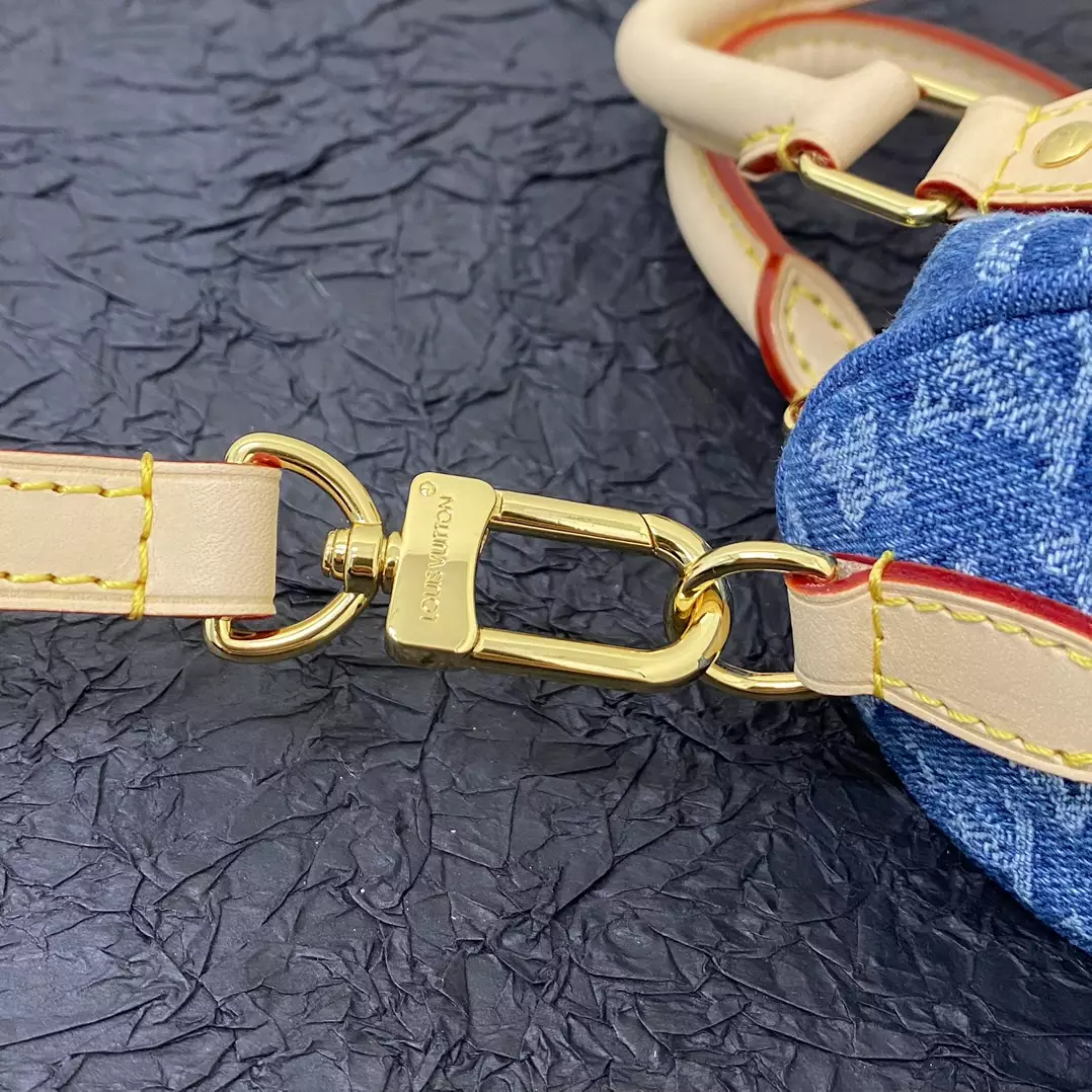 LV Nano Speedy Monogram Denim Blue