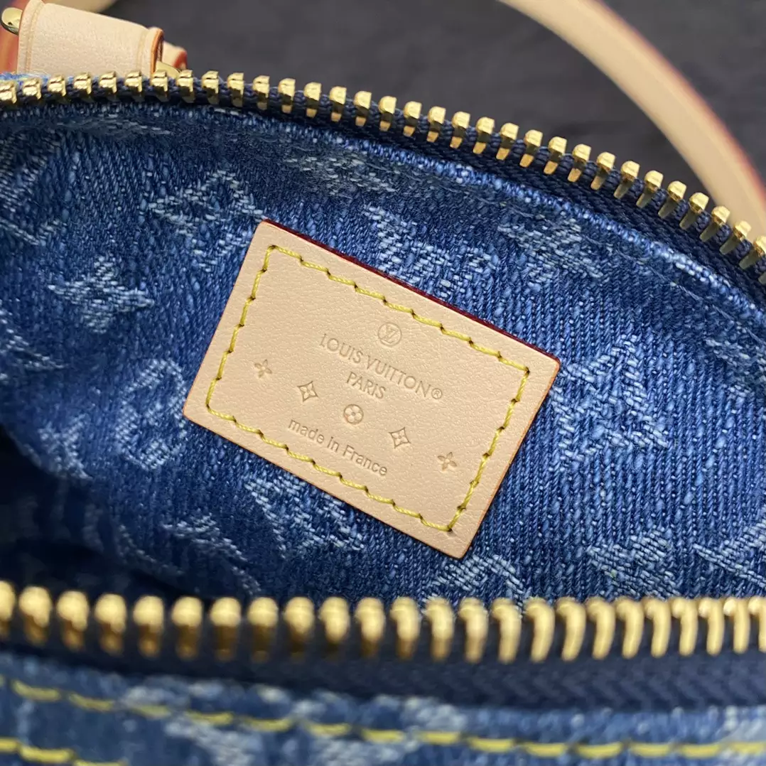 LV Nano Speedy Monogram Denim Blue