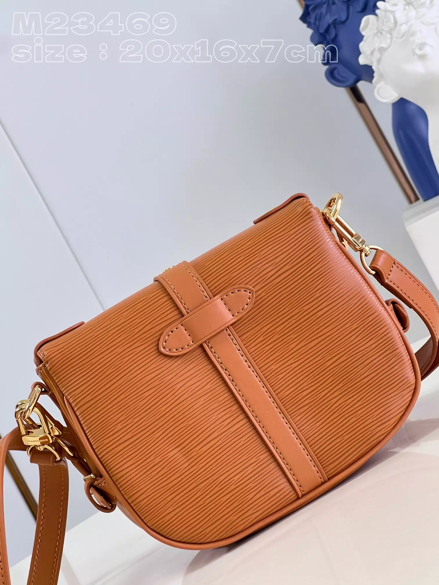 LV Saumur BB Cognac Brown Leather