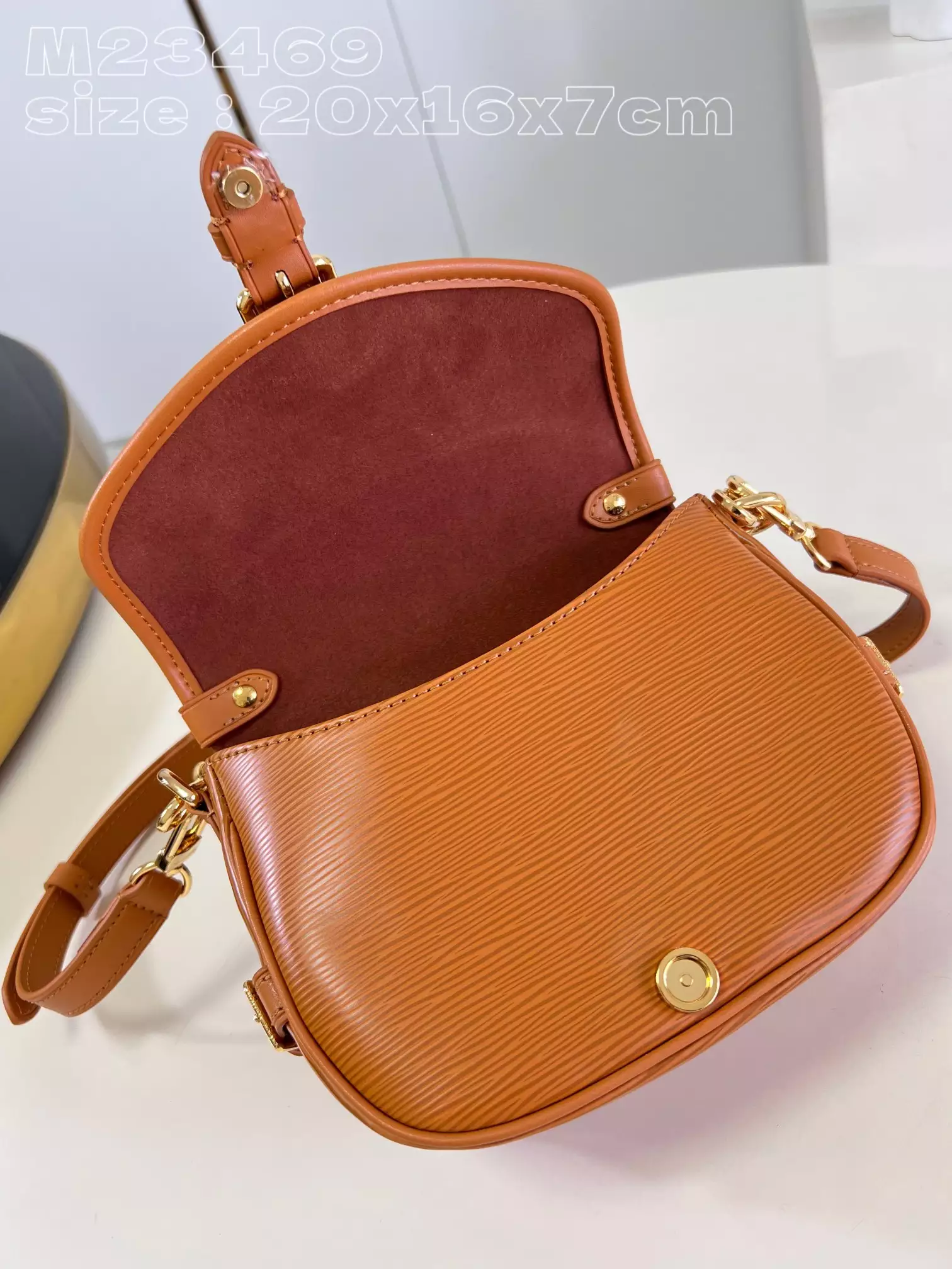 LV Saumur BB Cognac Brown Leather