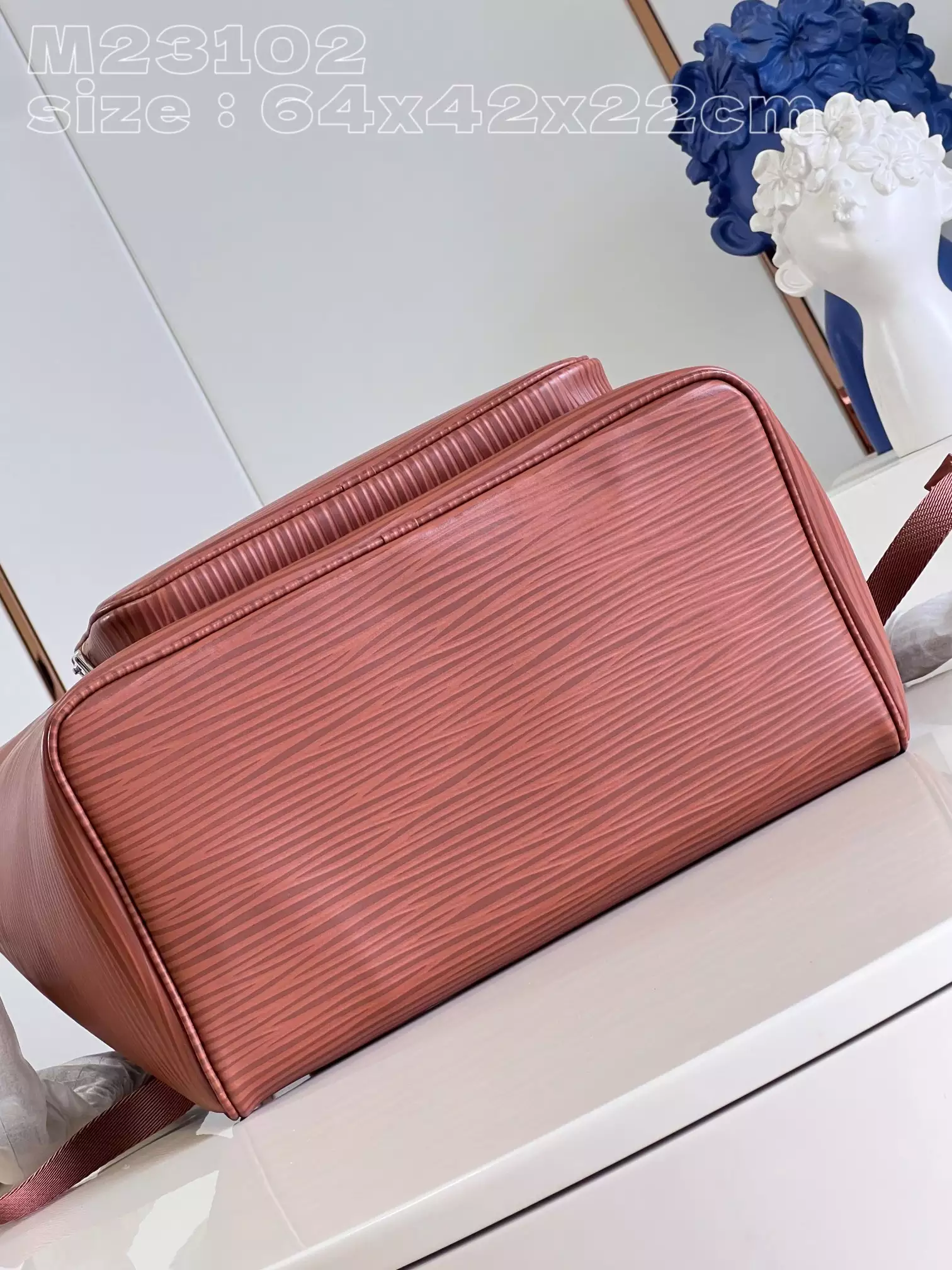 Montsouris Backpack Calf Cognac Leather Trim