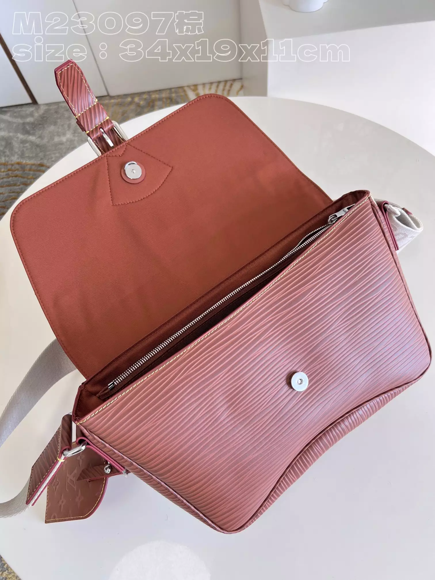 Montsouris Messenger Calf Cognac Leather Trim