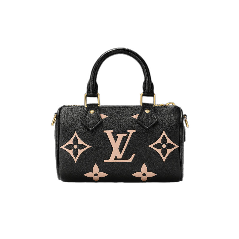 Nano Speedy Bicolor Monogram Empreinte Black/Beige Leather