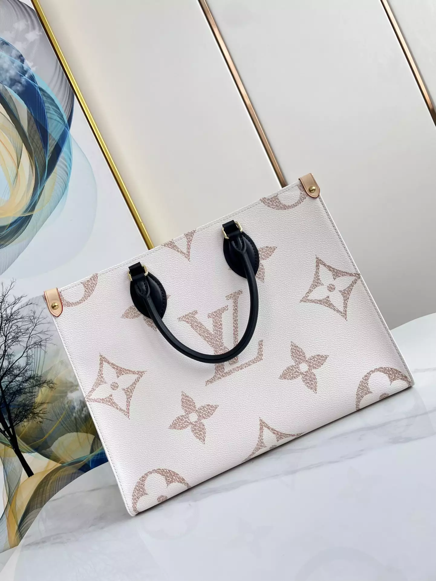 OnTheGo MM Monogram Dune Coated Canvas