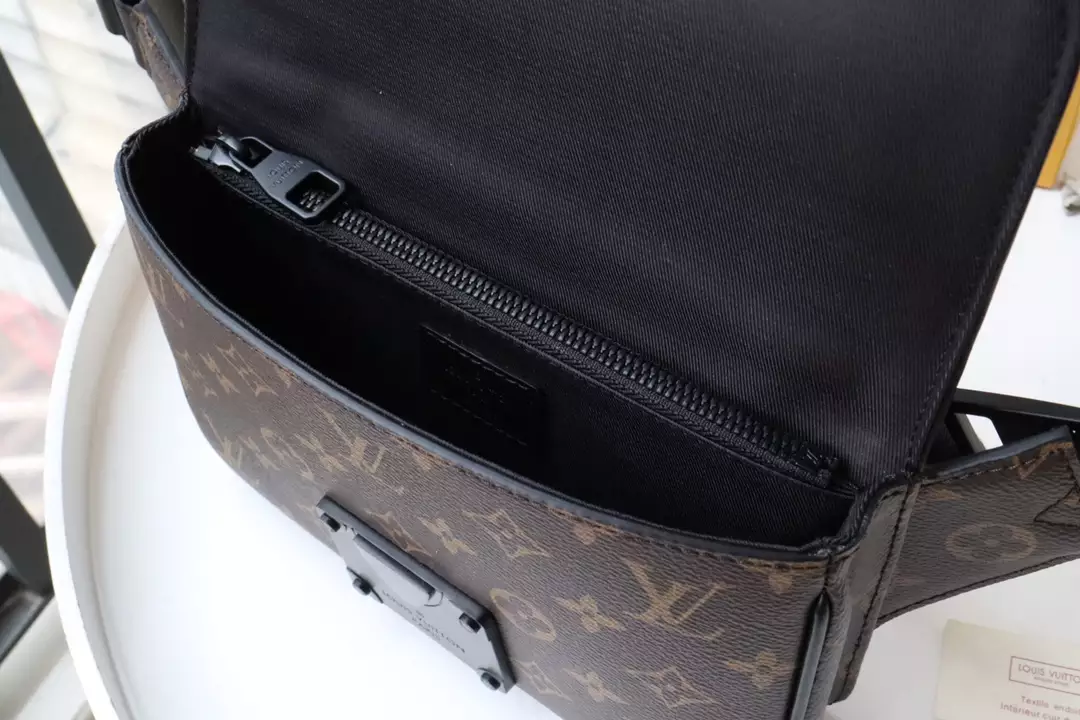 S Lock Sling Bag Monogram Macassar Canvas