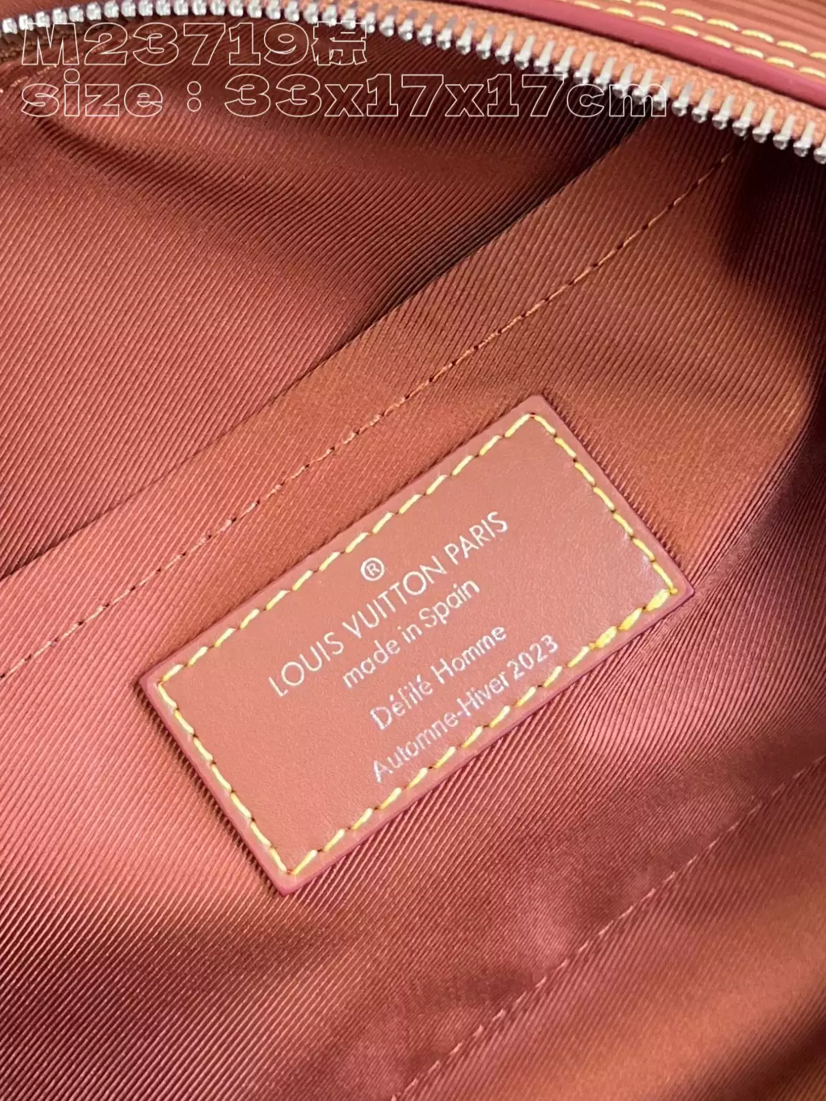 Soft Polochon MM Calf Cognac Leather Trim