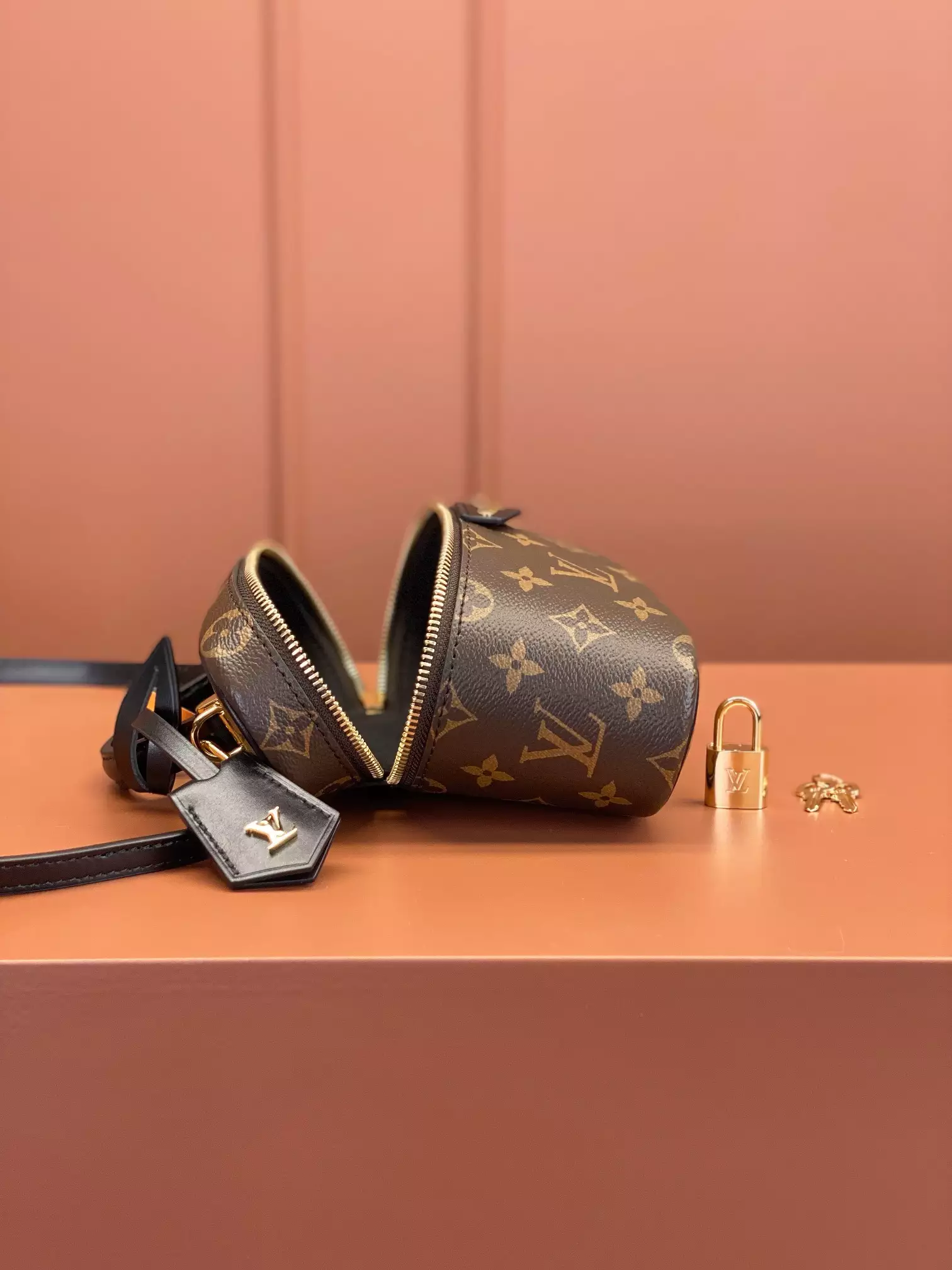 Vanity Chain Pouch Monogram Brown Coated Canvas